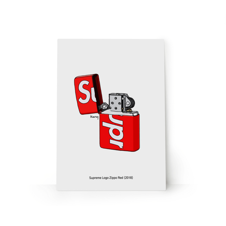 シュプリーム Supreme Logo ジップ Zippo Red SS18 壁掛け額縁