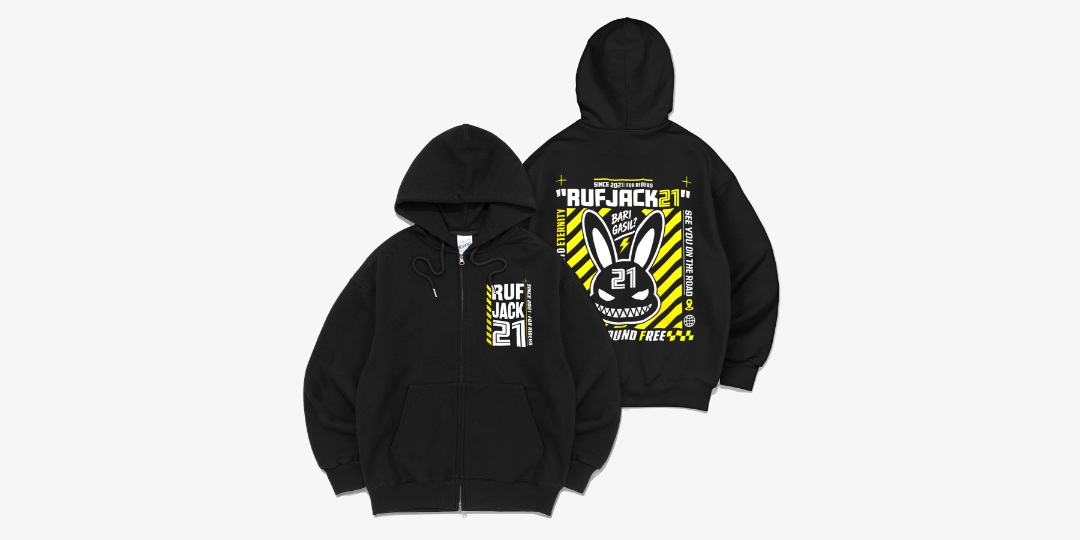 루프잭21 BECANVAS Special Interlock Oversized Zip-up Hoodie ㅣ