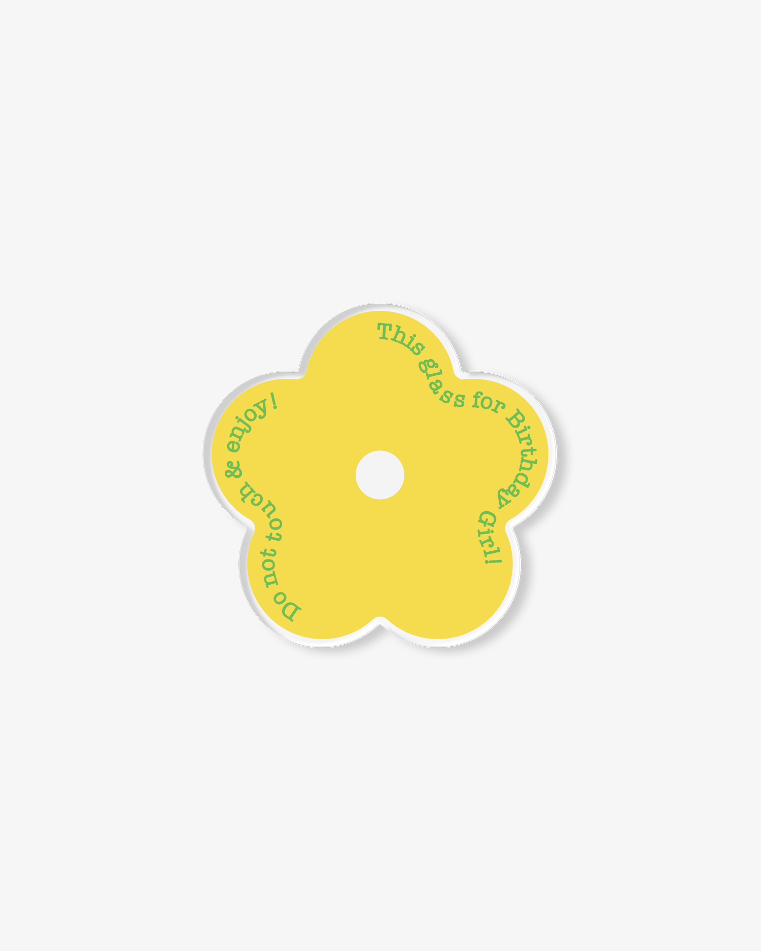 花のアクリルコースター