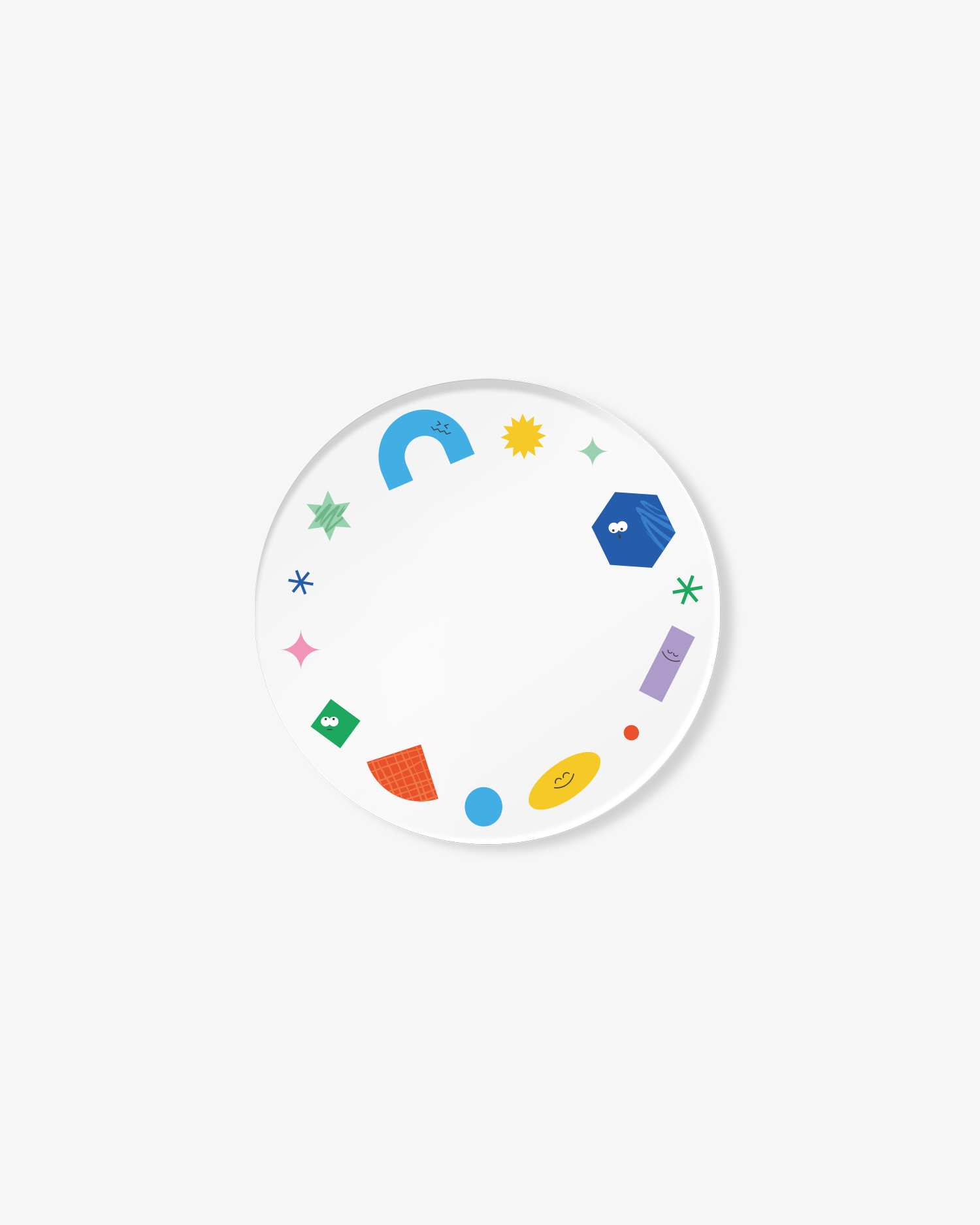 円形のアクリルコースター