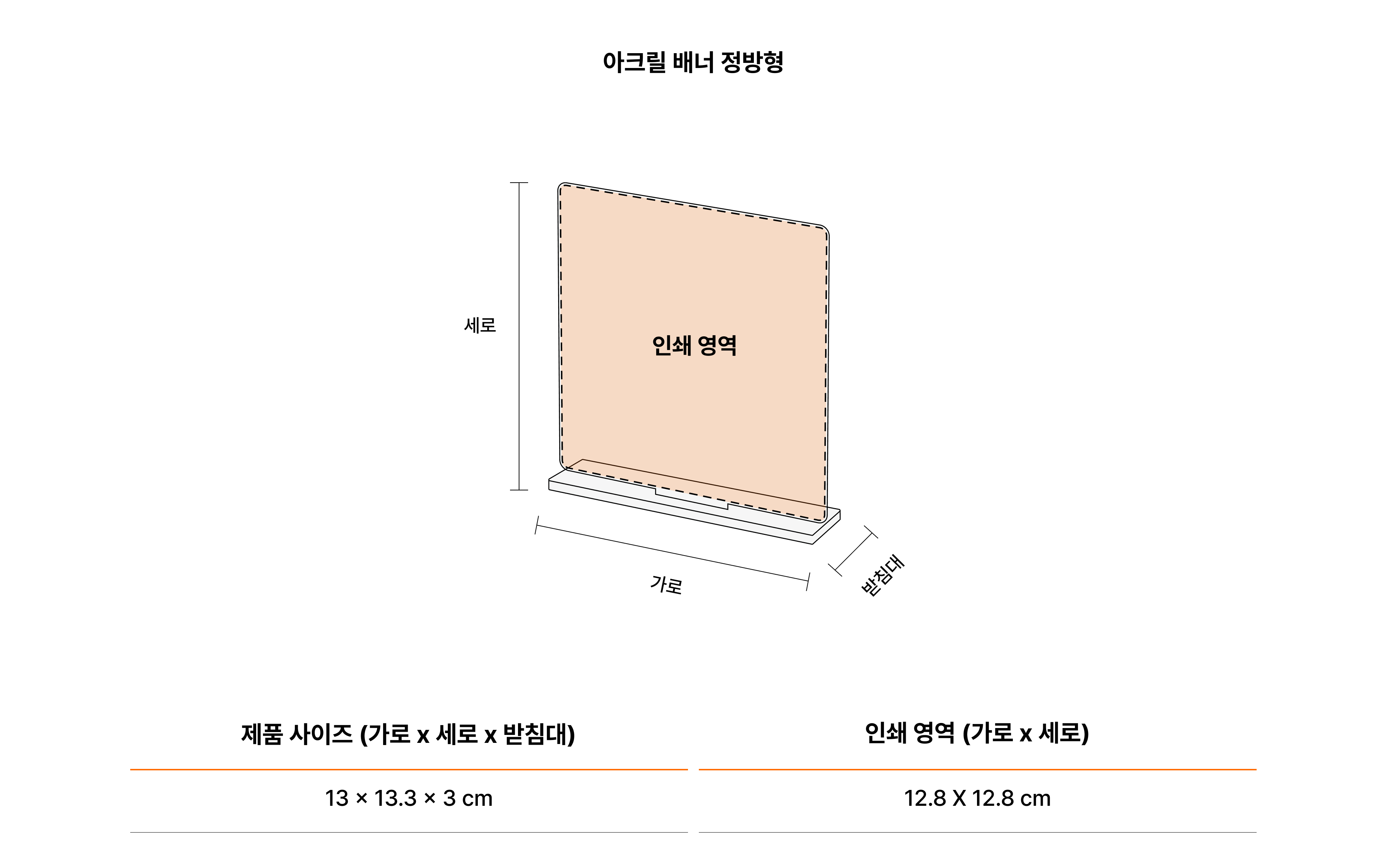 아크릴 배너 정방형-투명한 아크릴로 만든 배너입니다. undefined 커스텀 제작 상품, 마플