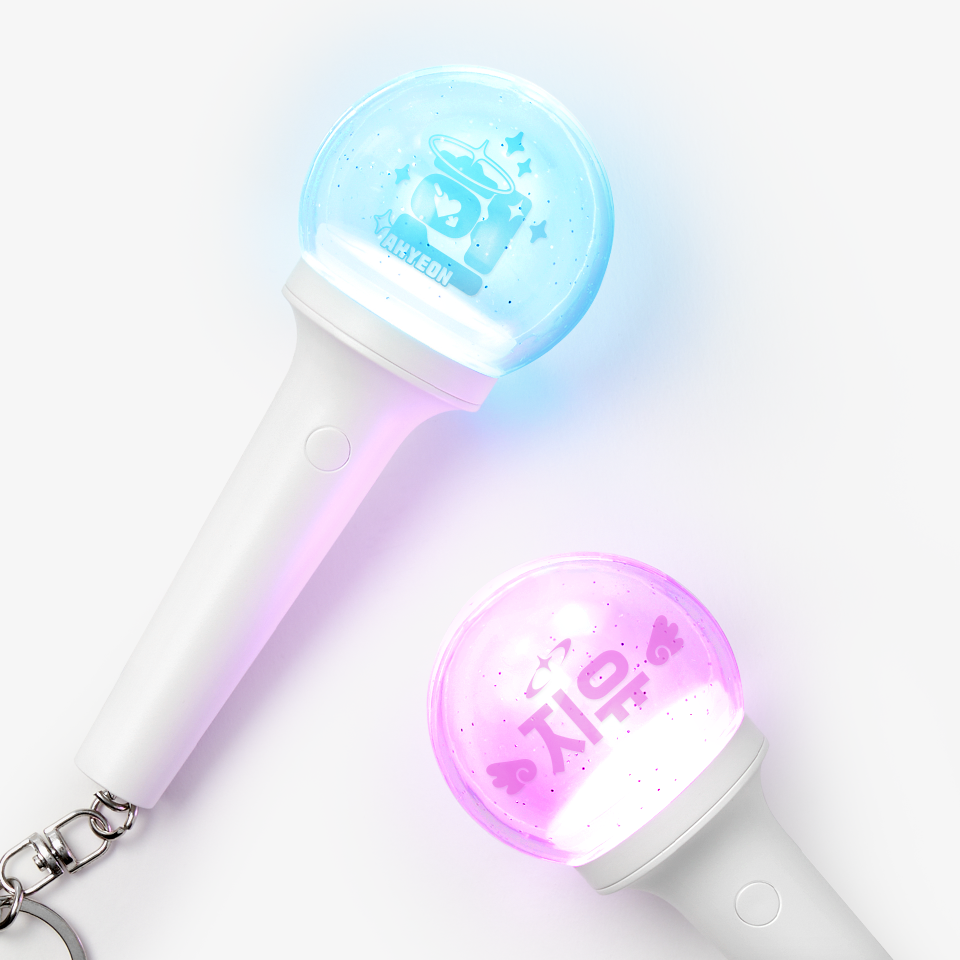 인쇄 디자인 가능 LED 응원봉 키링 커스텀 제작 빛나는 맞춤 키링