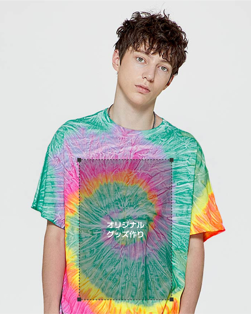 Colortone タイダイTシャツ（ミンティーレインボー） カスタマイズ