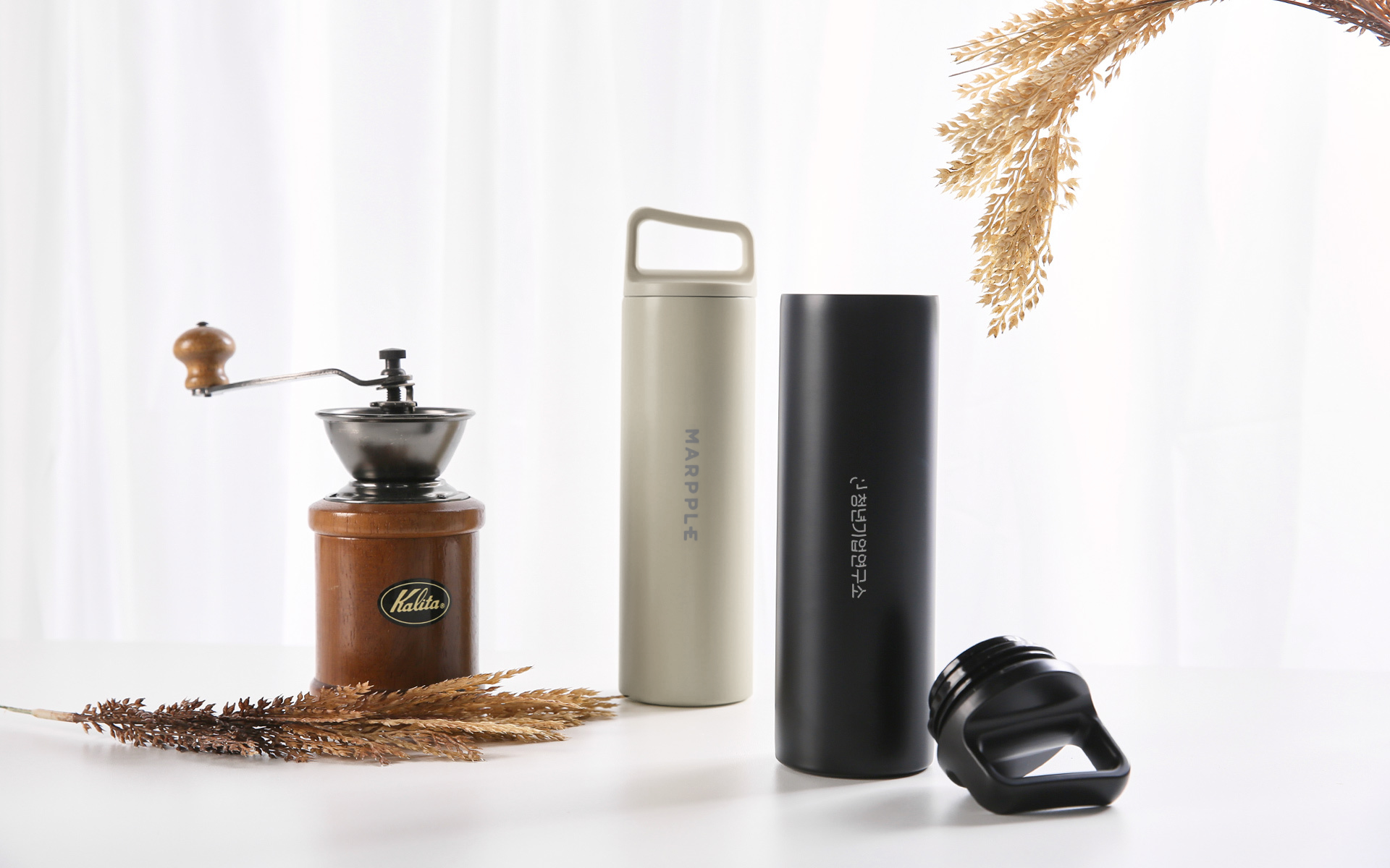 오랫동안 깨끗하게 사용할 수 있는 마플 커스텀 제작 슬림 진공 스텐 텀블러 500ml