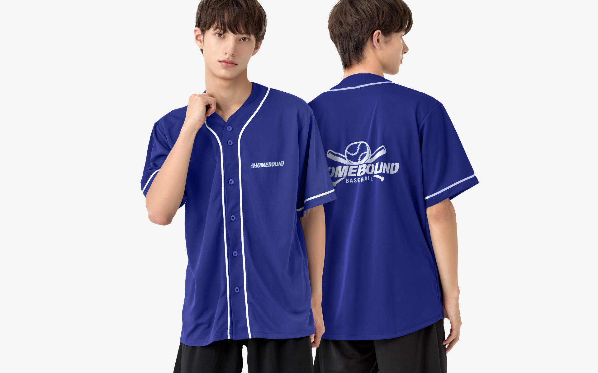 기능성 원단 커스텀 베이스볼 셔츠 제작, 통기성 좋은 메쉬 소재 단체 유니폼 맞춤 제작