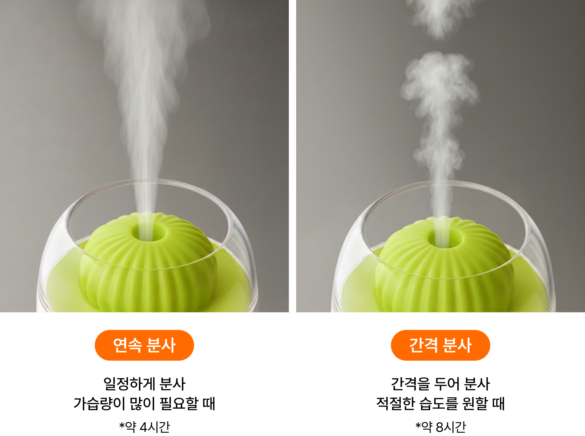 커스텀 가습기 제작 분사 버튼으로 연속 분사와 간격 분사 모드를 간편하게 전환하는 미니 가습기