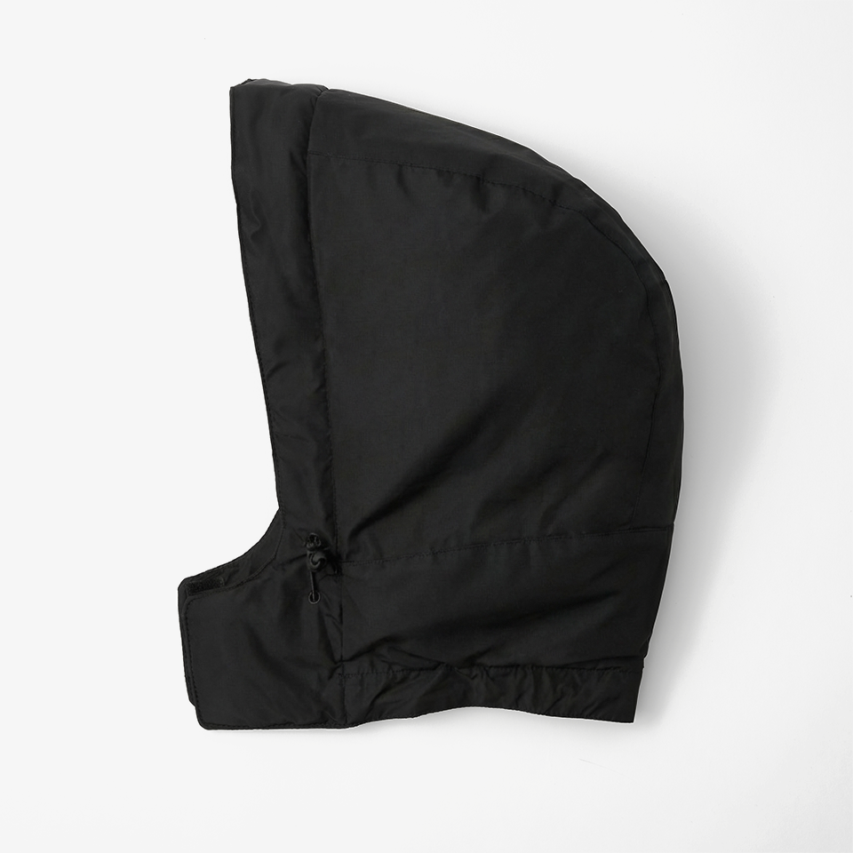 에어볼 롱패딩 커스텀 제작, 상황에 따라 다양한 스타일을 연출할 수 있는 분리형 후드 디자인