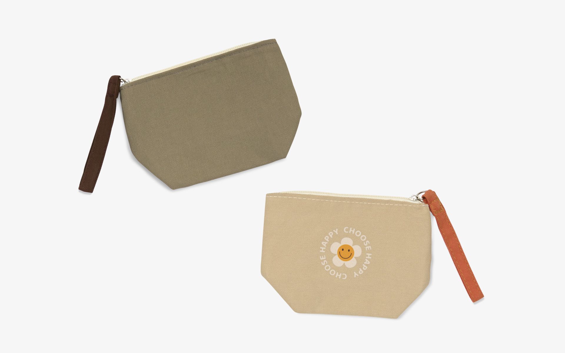 컬러 스트랩 파우치 (소형)-가방 속에 넣고 다니기에 적당한 크기로 외출할 때나 여행 중에 특히 유용하게 사용할 수 있으며 화장품, 여성용품, 보조배터리 등의 소지품을 수납하기 좋은 컬러 스트랩 파우치입니다. 바닥 면이 있어 넉넉한 수납이 가능하며, 파우치 입구를 지퍼로 마감하여 여닫을 수 있으며 소지품이 쏟아지거나 분실될 위험이 없습니다. 가볍게 들기 좋은 사이즈로 제작하는 커스텀 굿즈 파우치! 원하는 이미지를 담아 팬굿즈·선물용 파우치 제작에 잘 어울립니다. 커스텀 제작 상품, 마플