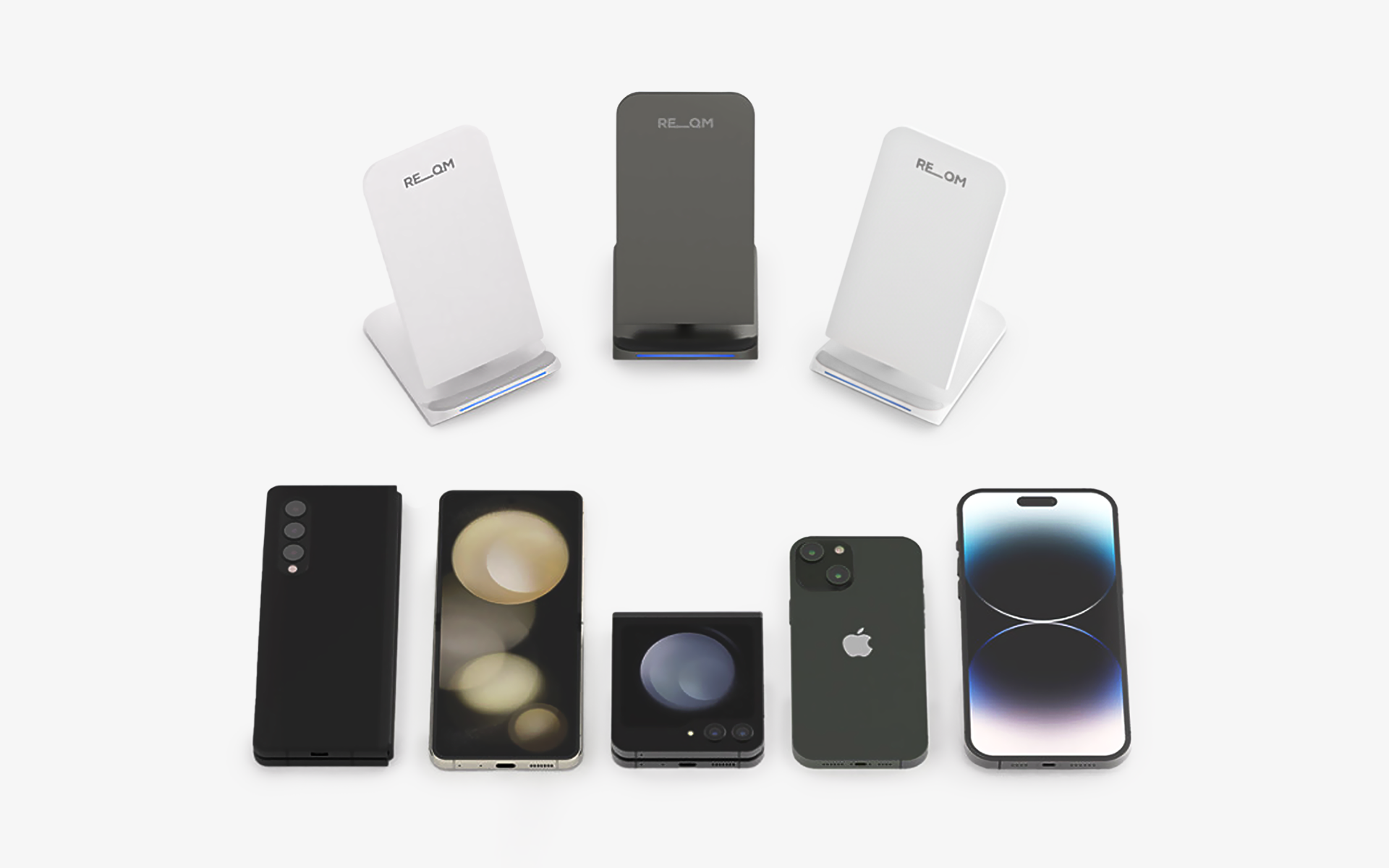 아이폰 갤럭시 등 다양한 스마트폰 호환 리큐엠 Q1500 고속 무선충전기 제작