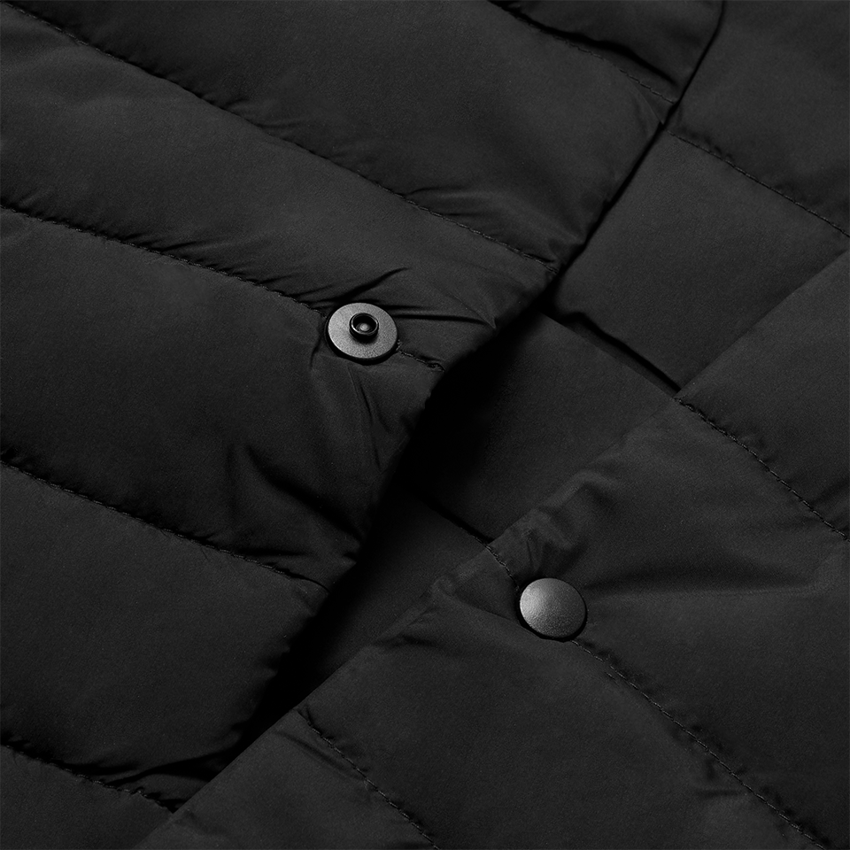 웰론 패딩 조끼 커스텀 제작, 쉽게 여닫을 수 있는 똑딱이 여밈