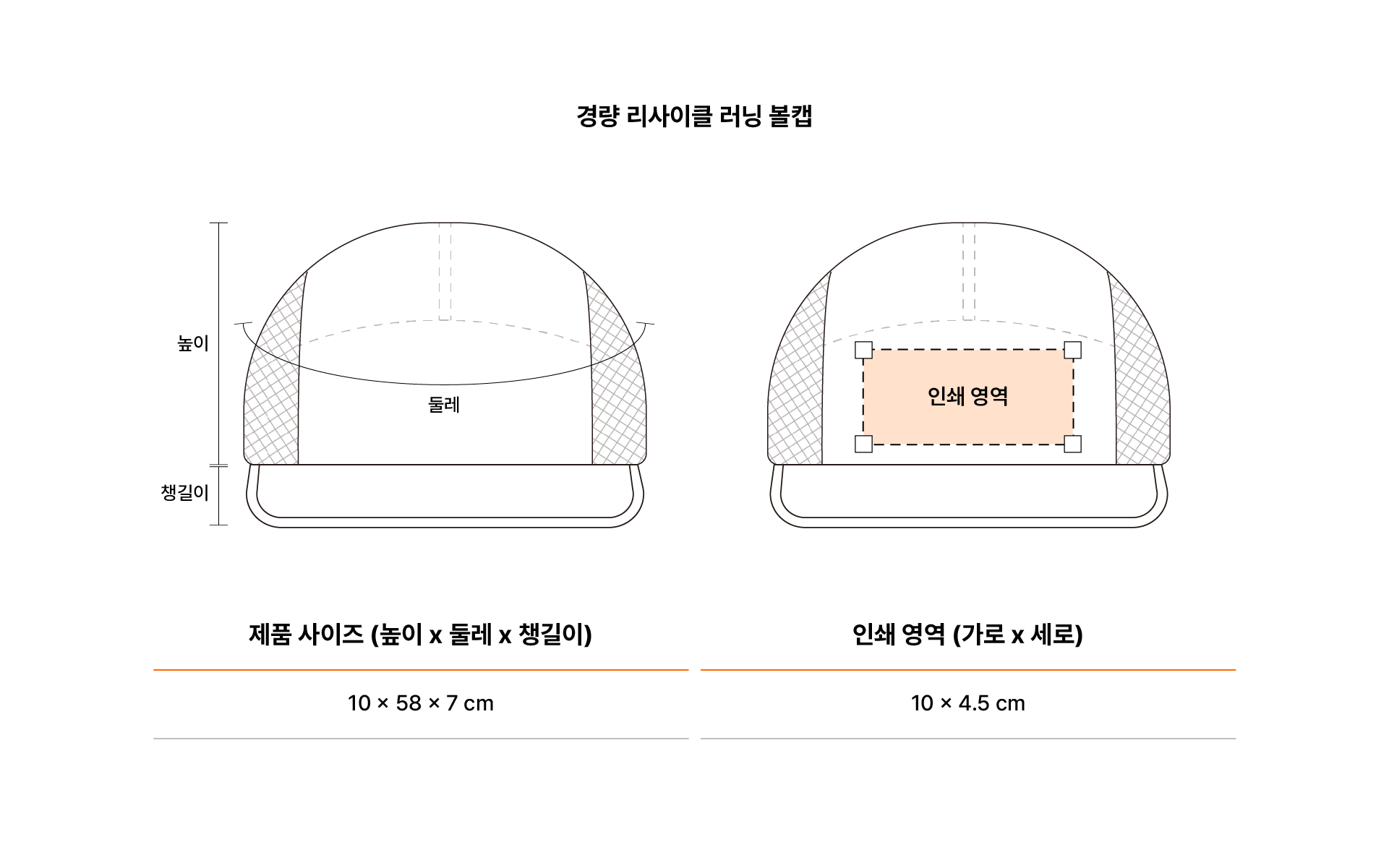 경량 리사이클 러닝 볼캡-재활용 나일론과 폴리에스터 원단으로 제작된 모자로, 스포티한 감각이 돋보입니다. 옆면은 메시 소재를 적용해 뛰어난 통기성을 제공하며, 가볍게 착용해도 쾌적함을 유지할 수 있습니다. 또한 빠른 건조와 생활 방수 기능을 갖추고 있어 러닝을 비롯한 다양한 운동 활동에 적합합니다. 러닝·조깅·등산에 적합한 기능성 스포츠 모자. 통풍과 방수 기능은 물론, 원하는 디자인으로 커스텀 제작이 가능해 개성 있는 맞춤 모자를 경험할 수 있습니다. 커스텀 제작 상품, 마플