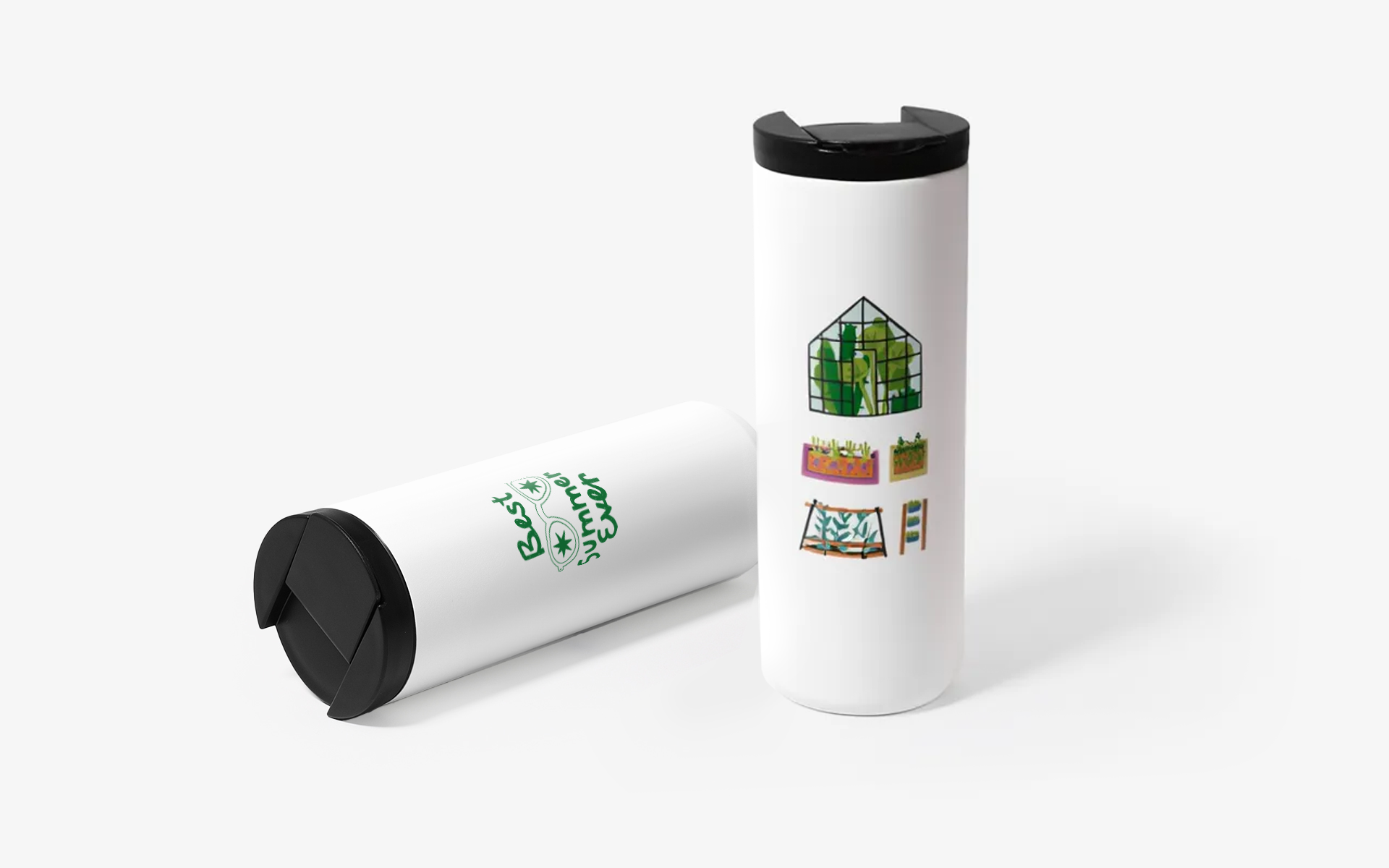 넓은 면적에 인쇄가 가능해 브랜드 아이덴티티를 가득 담을 수 있는 마플 커스텀 제작 슬림 스텐 텀블러