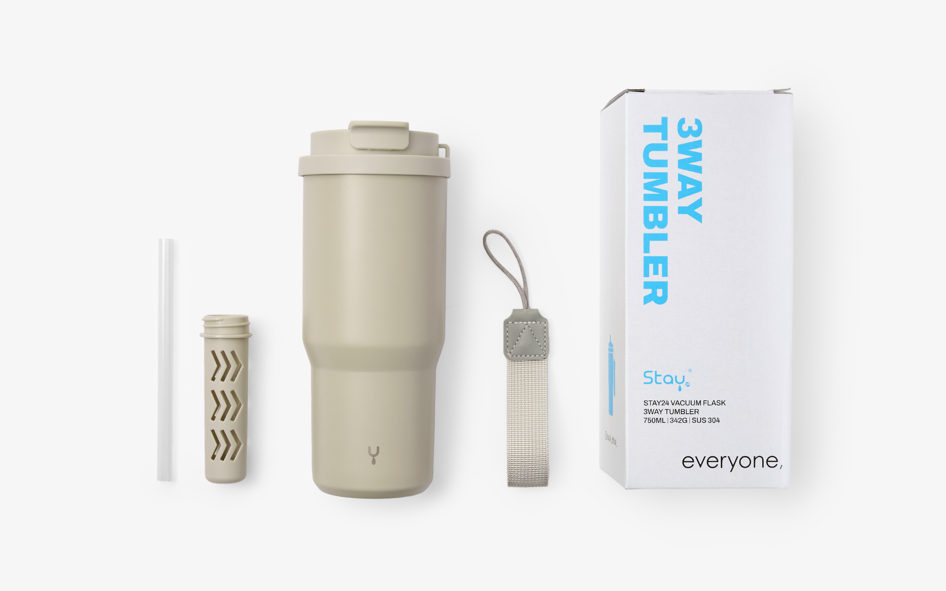 커스텀 제작이 가능하며 바디, 뚜껑, 티 인퓨저, 스트로우, 핸드 스트랩