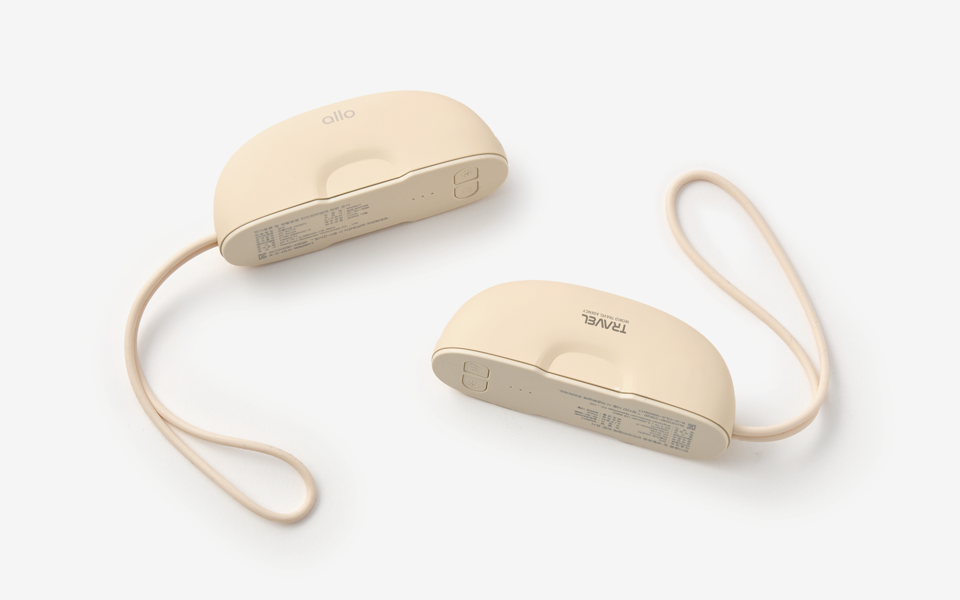 커스텀 제작이 가능한 자석으로 분리되어 양손에 하나씩 사용 가능한 듀얼 손난로 휴대용 아이템