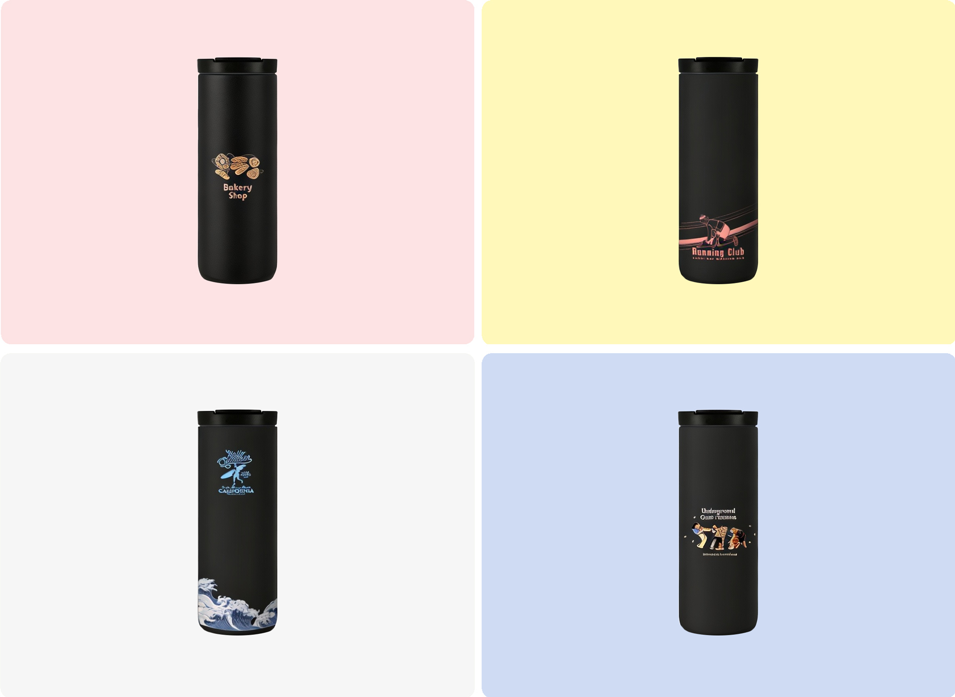 풀컬러 인쇄로 원하는 이미지를 구현할 수 있는 마플 커스텀 제작 슬림 스텐 텀블러