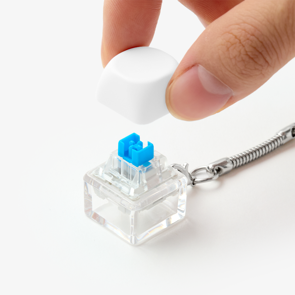 MOA 키캡 키링 커스텀 제작 구성품, 키캡과 키캡 바디 실버 고리 포함, 풀 컬러 인쇄로 완성하는 굿즈 제작