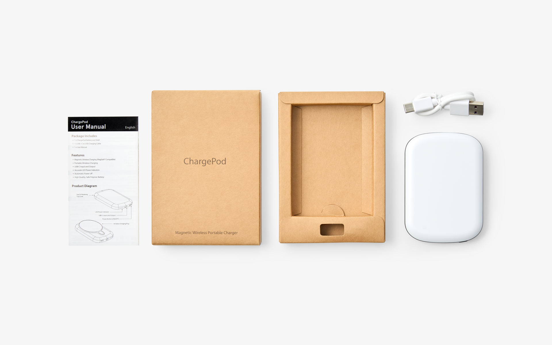 맥세이프 커스텀 보조배터리 무광(5,000mAh)-MagSafe 자석으로 간편하게 부착해 사용하는 5,000mAh 무선 보조배터리입니다.  맥세이프 자석으로 간편하게 부착해 사용하는 5,000mAh 무선 보조배터리입니다. 최대 15W 무선충전과 PD 20W 고속충전을 지원하며 USB-C 입출력과 LED 배터리 표시 기능을 갖췄습니다. 깔끔한 무광 마감 디자인입니다. 커스텀 제작 상품, 마플