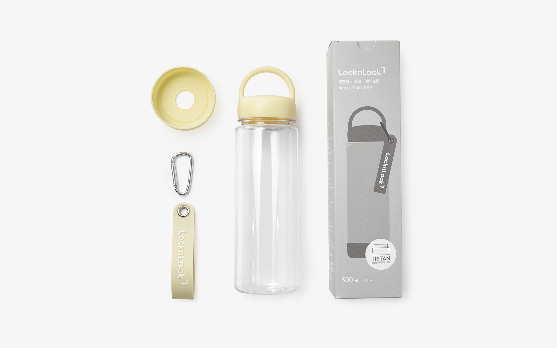 락앤락 트라이탄 물병 500ml-락앤락 트라이탄 물병 500ml는 가볍고 편안한 사용감을 갖춘 제품으로, 일상 속에서 부담 없이 활용하기 좋습니다. 안정적으로 닫아 사용할 수 있는 구조와 실용적인 용량으로 다양한 상황에서 편리하게 사용할 수 있습니다. 심플하고 깔끔한 디자인으로 데일리 물병으로 자연스럽게 어울리는 아이템입니다. 락앤락 트라이탄 물병 500ml, 넉넉한 용량과 편리한 휴대성을 갖춘 실용적인 물병입니다. 들고 다니기 편한 탑 핸들 스크류 캡과 탈부착 가능한 실리콘 네임택 키링, 충격 및 미끄러움 방지 실리콘 하단 커버를 적용한 락앤락 트라이탄 물병입니다. BPA FREE 안전 소재로 가볍고 실용적으로 사용할 수 있습니다. 커스텀 제작 상품, 마플