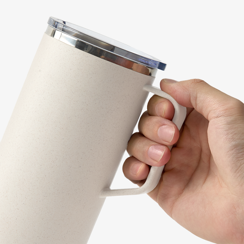 친환경 대용량 머그컵 600ml-친환경 대용량 머그컵 600ml는 넉넉한 용량과 편안한 손잡이 형태로 일상에서 실용적으로 사용하기 좋은 텀블러입니다. 친환경 리유저블 텀블러는 커피박을 활용해 만든 600ml 용량으로, 내부에는 스테인리스 304 소재를 사용해 더욱 위생적이고 깔끔하게 음료를 즐길 수 있습니다. 가볍고 편리한 사용감과 깔끔한 디자인으로 커피, 차 커스텀 제작 상품, 마플