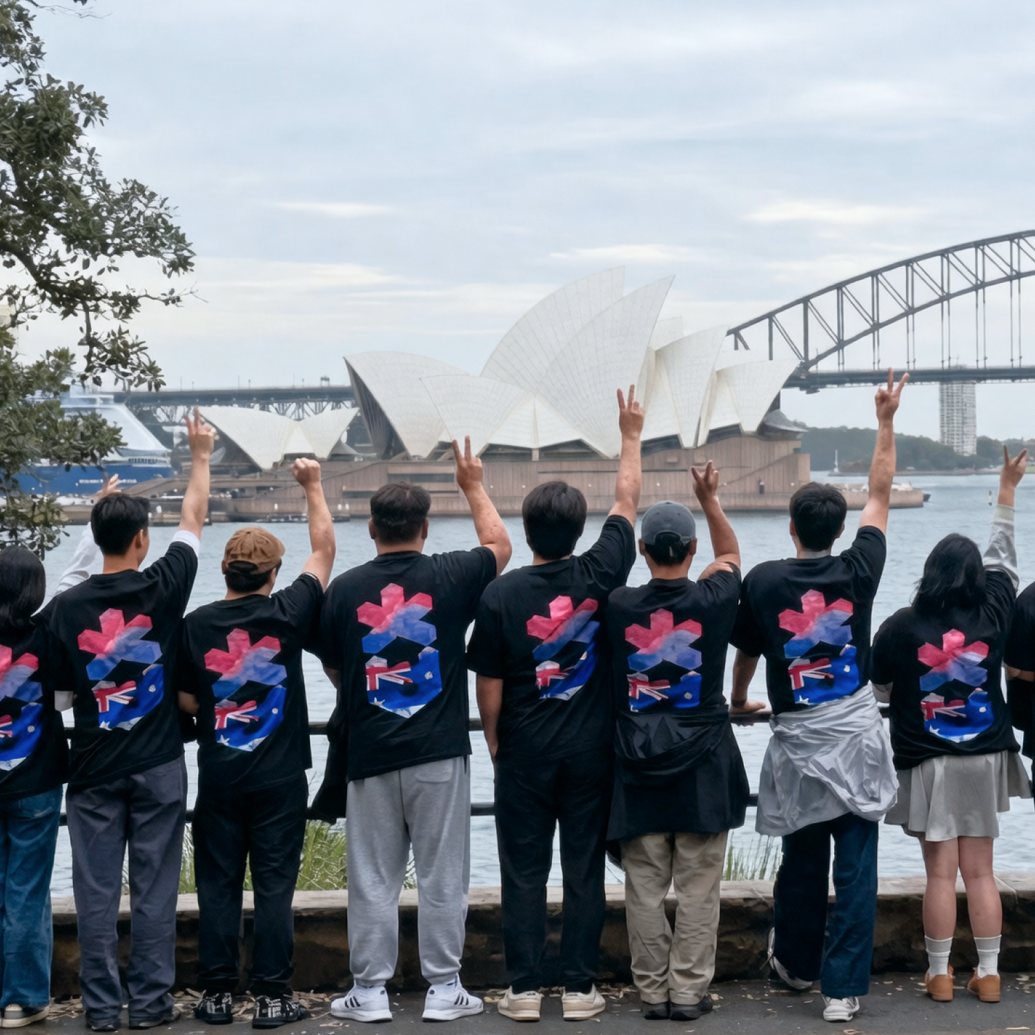 호주 여행 단체티