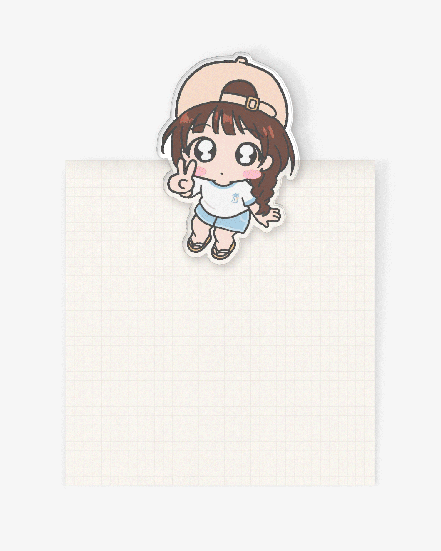 자유형 아크릴 마그넷 집게