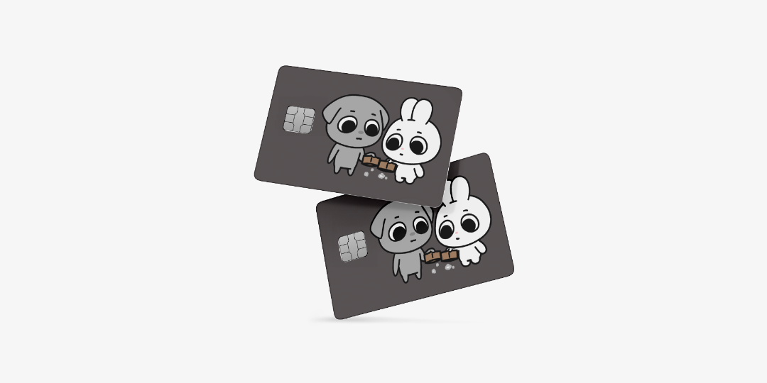 깜앙샵kkamangshop Kkamung&Angto Empty Wallet Card Sticker ㅣ