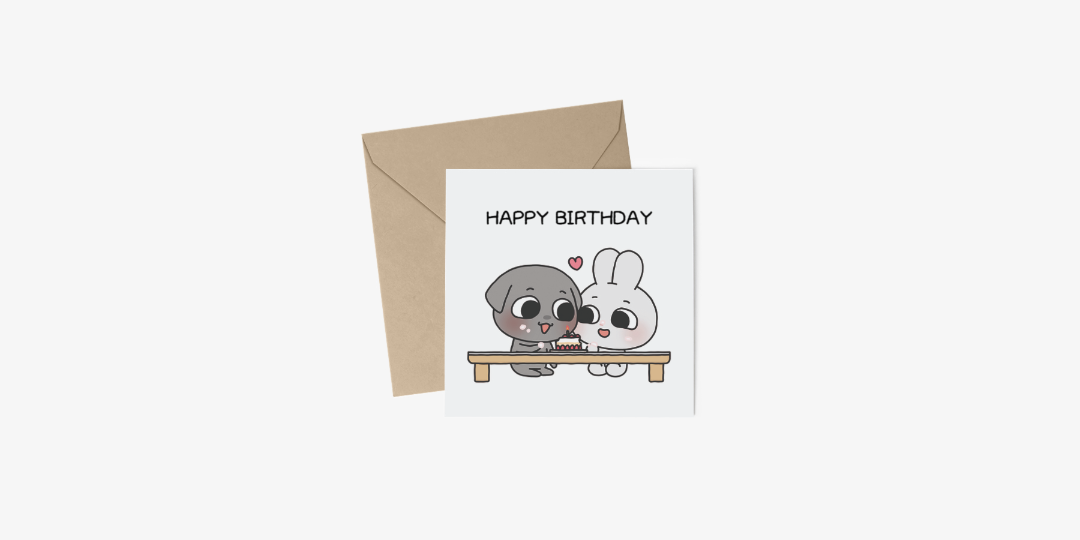 깜앙샵kkamangshop カムン&アント バースデーポストカード ㅣ MARPPLESHOP