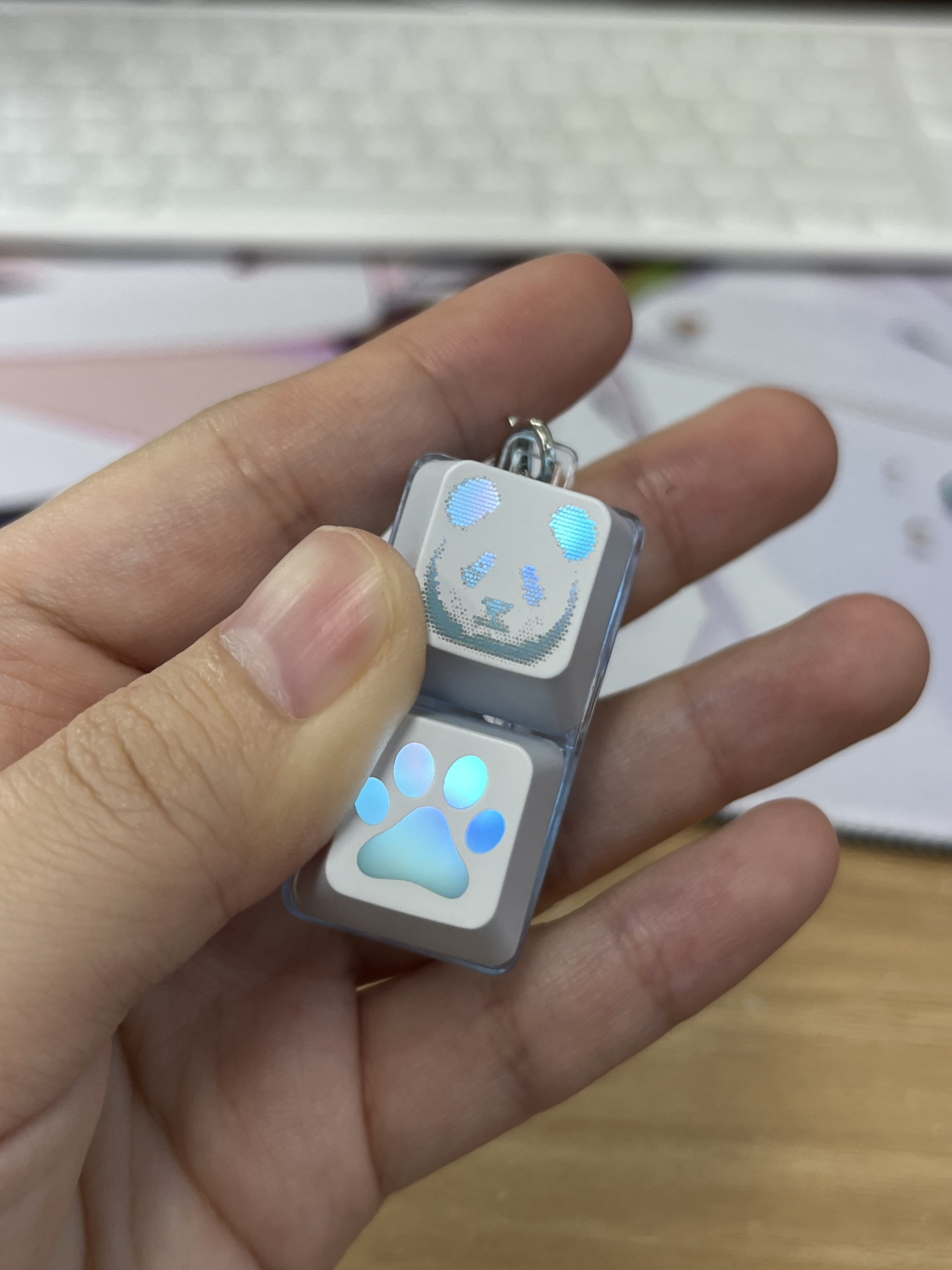 LED Keycap Keyring White (2 unit) Online Customization | MARPPLE