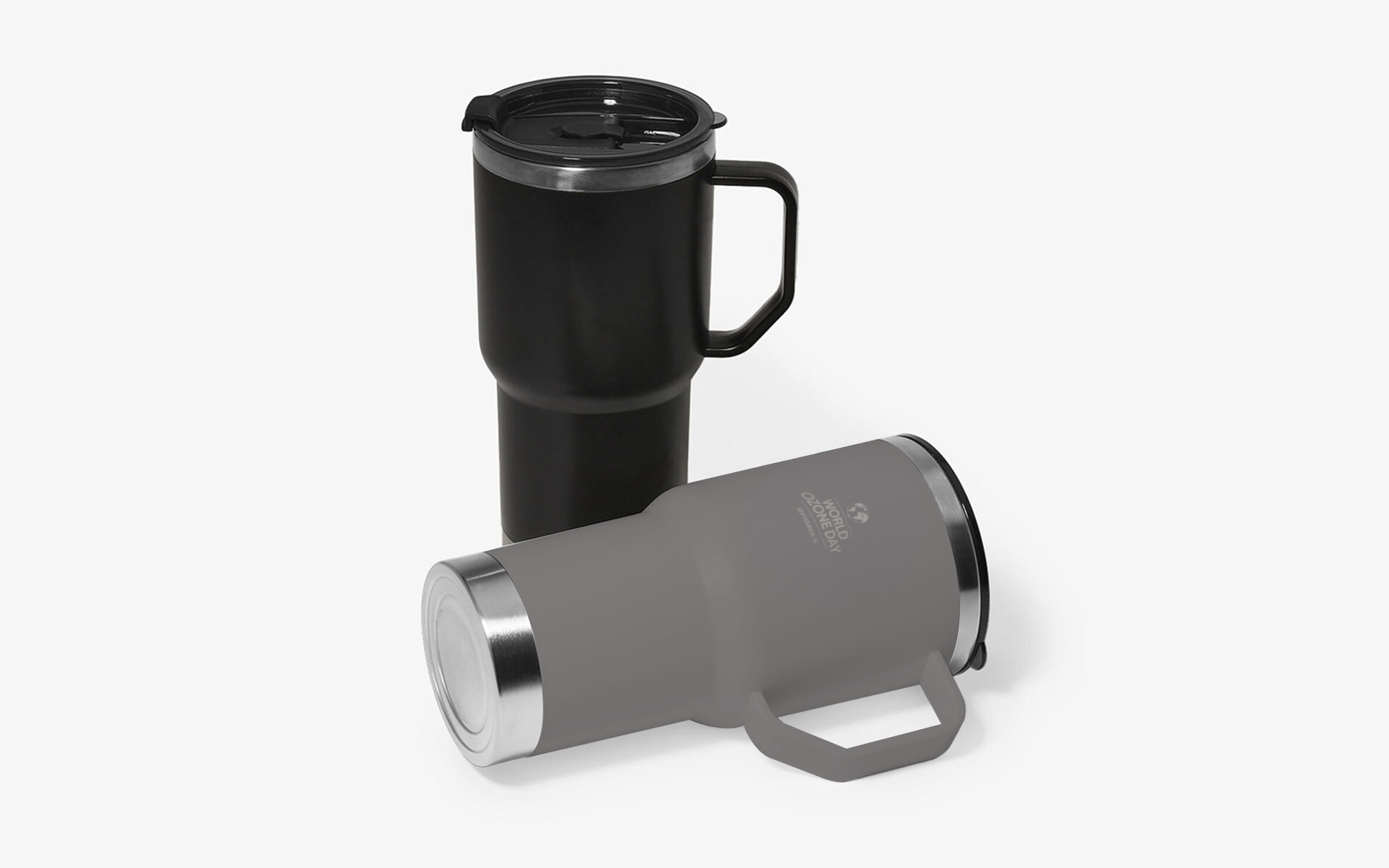 내구성 높은 이중구조 핸드형 스텐 텀블러 커스텀 제작, 매트한 질감의 세련된 디자인으로 기업 로고 각인에 적합한 프로모션 텀블러