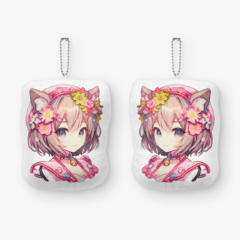 자유형 봉제 인형 키링 커스텀 제작, 앞뒤 동일한 양면 인쇄로 어느 각도에서도 예쁘게 보이는 팬 굿즈