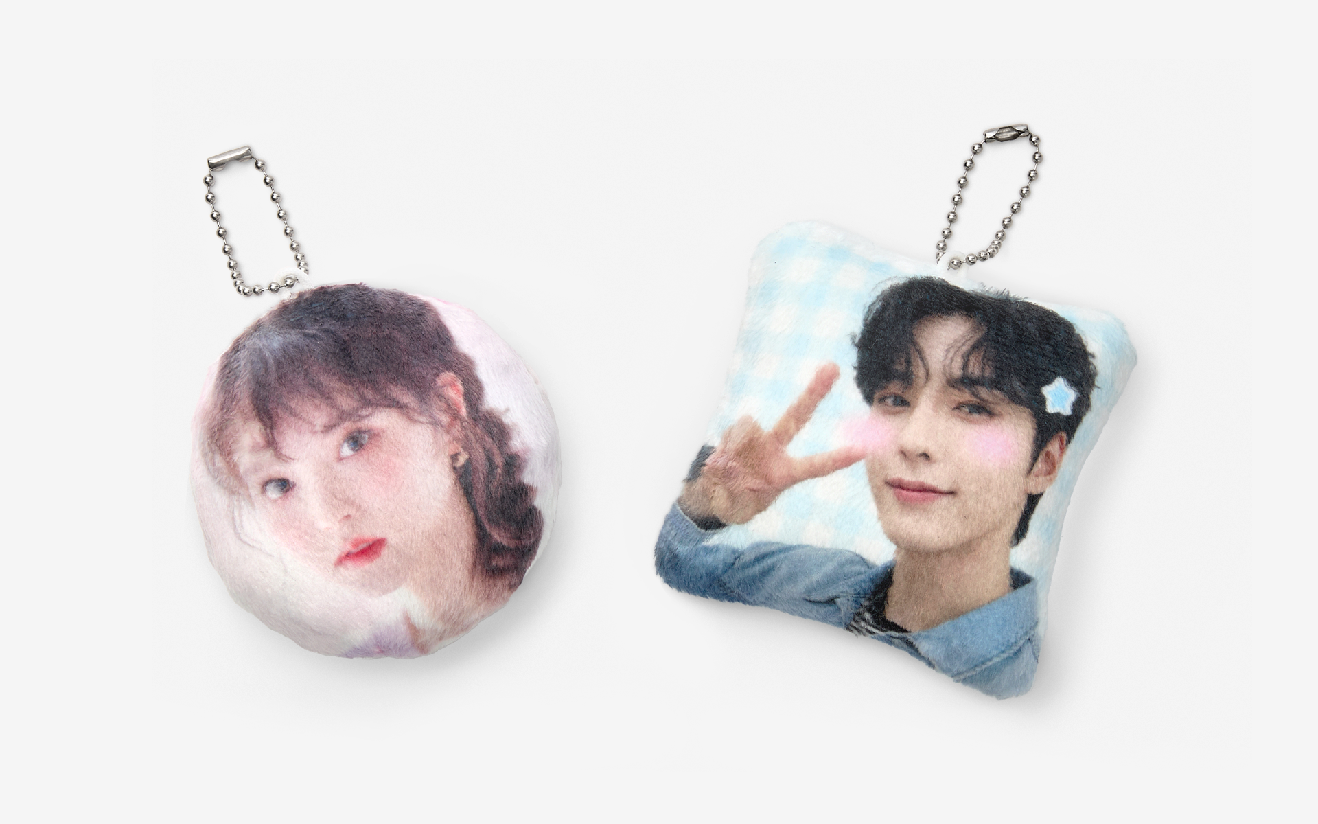 쿠션 키링 커스텀 제작, 애니메이션 캐릭터 디자인으로 팬 굿즈와 가방 포인트 액세서리에 적합한 아이템