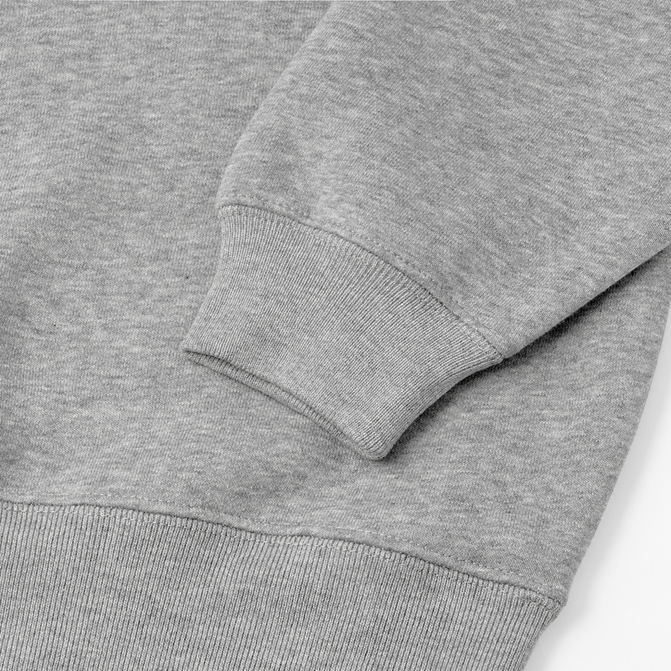 5928-01 스탠다드 핏 후드티 커스텀 제작, 변형을 줄여주는 탄탄한 시보리와 어깨·암홀 더블 스티치 내구성 디테일