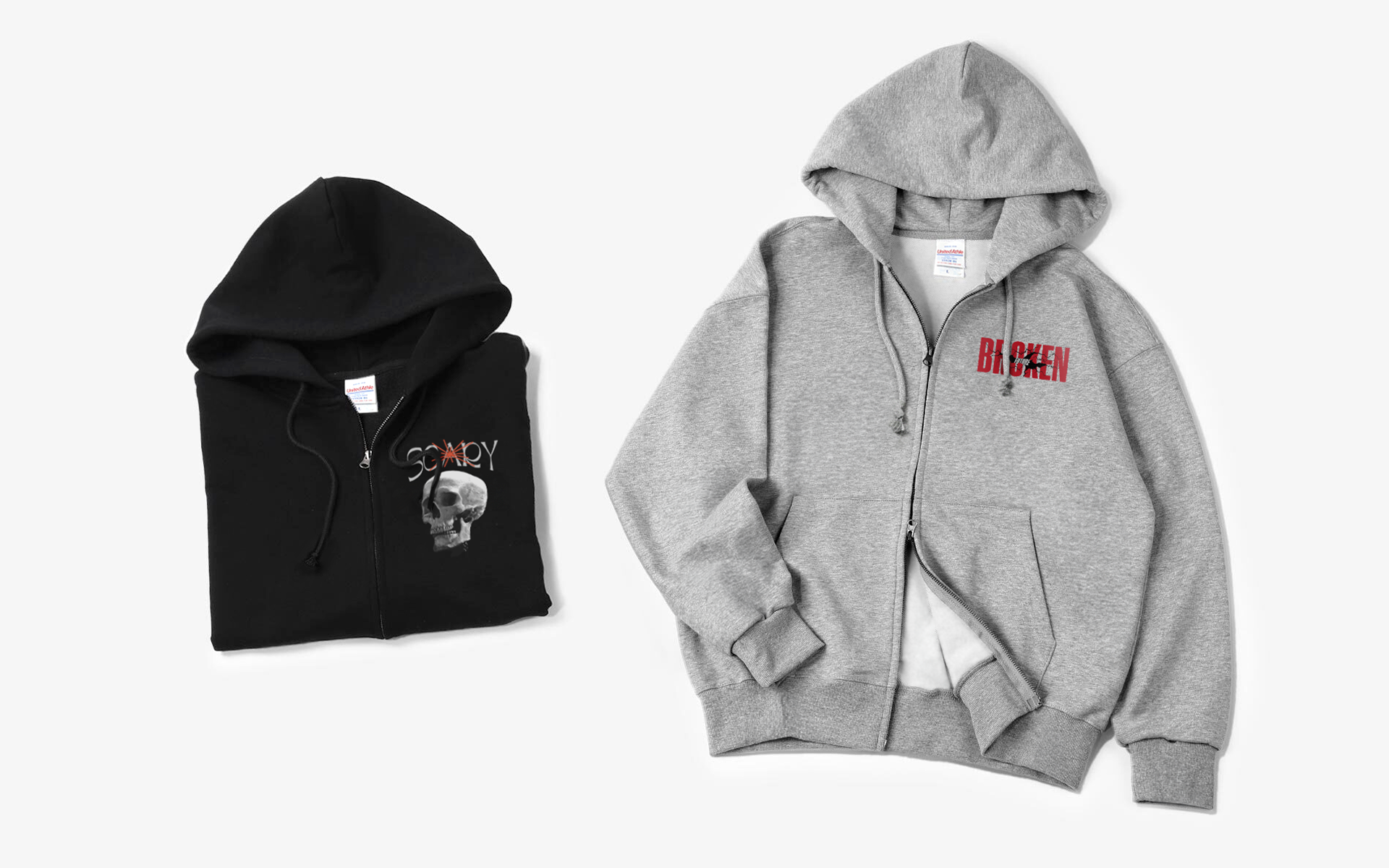 5928-01 스탠다드 핏 후드 집업 커스텀 제작, 10온스 쭈리 기모와 면폴리 혼방으로 탄탄하고 따뜻한 기본 후드 집업