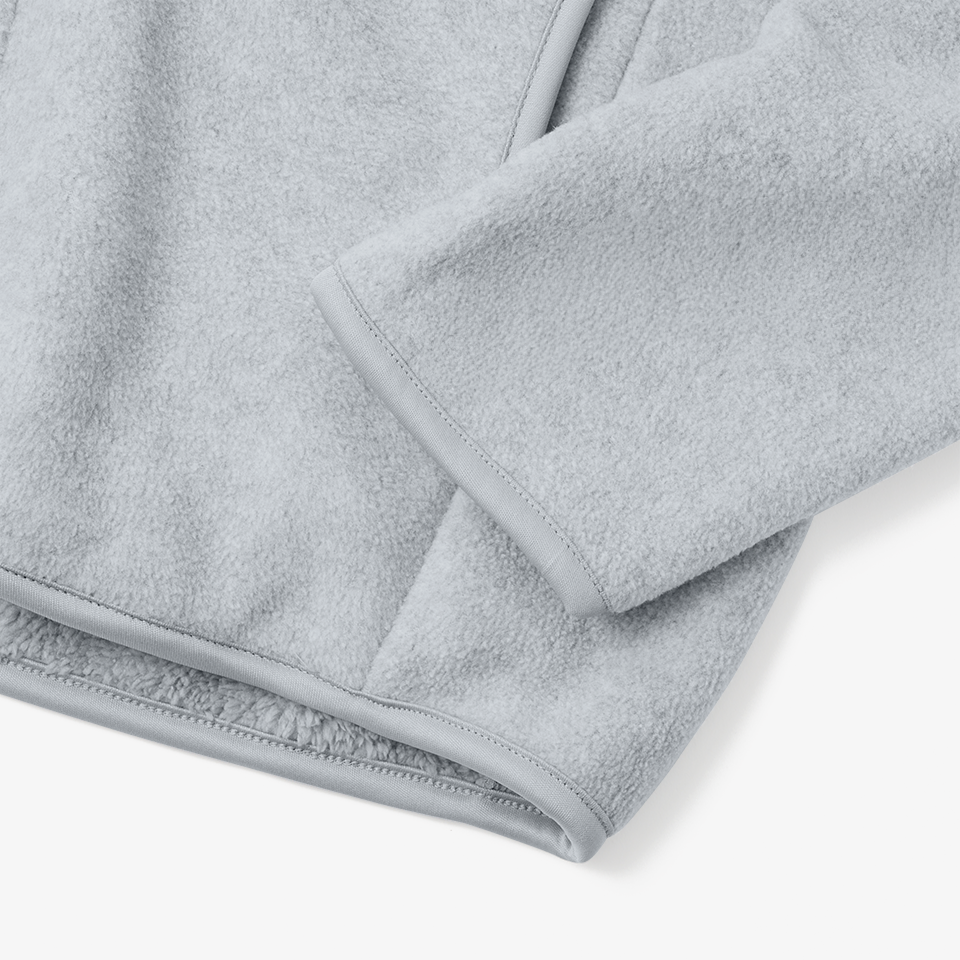 베이직 본딩 후리스(기모) 커스텀 제작, 바인딩 마감으로 끝단 늘어짐 최소화