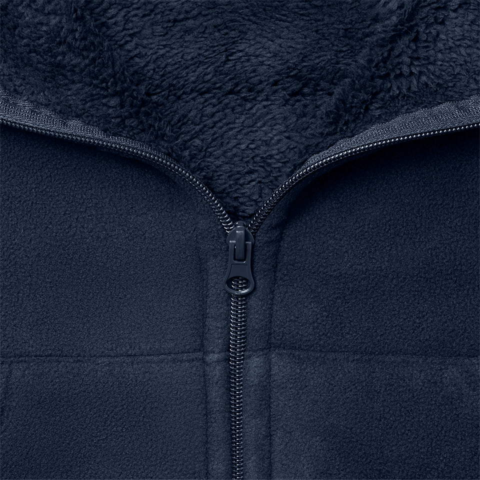 베이직 본딩 후드집업 (기모) 커스텀 제작, 후리스 겉감과 융털 안감을 결합한 본딩 구조로 더욱 따뜻하고 포근한 착용감을 제공하는 보온성 디테일