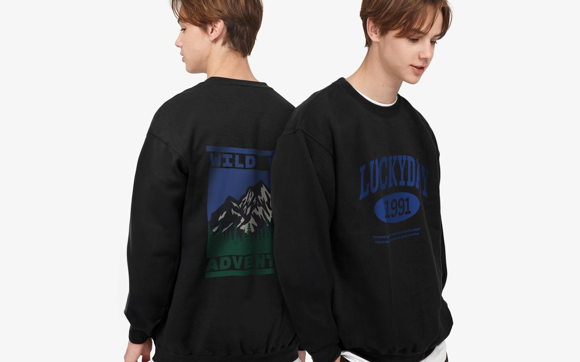 5928-01 스탠다드 핏 맨투맨 커스텀 제작, 좋아하는 이미지와 문구를 넣어 특별한 나만의 맨투맨을 만드는 맞춤 아이템