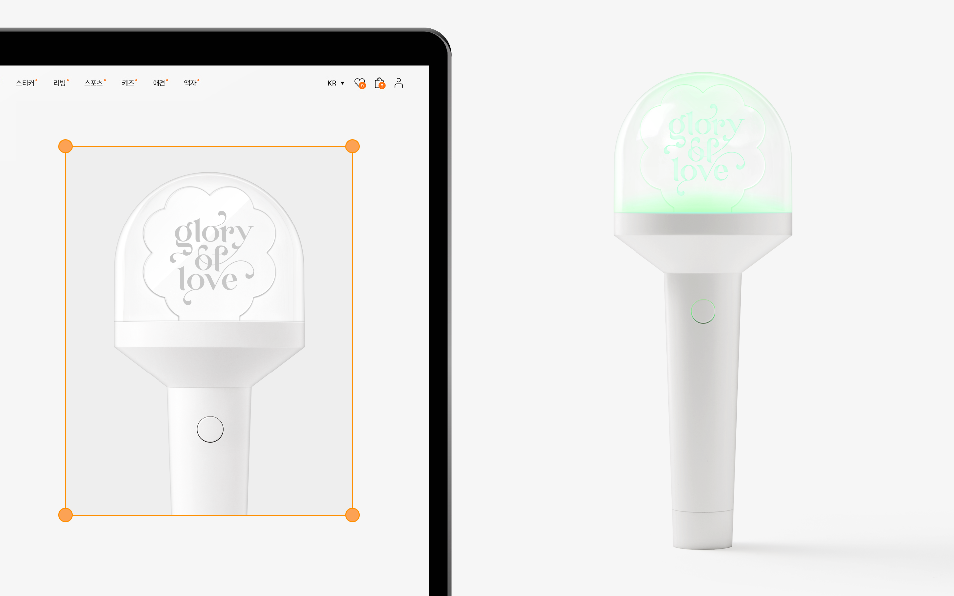 네잎클로버 LED 응원봉 (돔형)-15가지 LED 컬러로 변경 가능한 응원봉이에요.   내 가수 위한 응원봉 만들기! 팬, 브랜드 프로모션 굿즈에 적합한 LED 응원봉. 15가지 컬러 LED 라이트로 실내 공연장, 야간 야구 커스텀 제작 상품, 마플