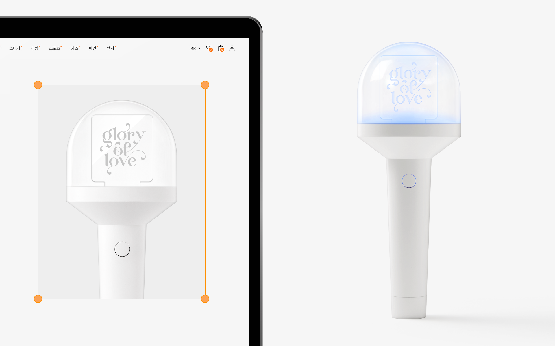 사각 LED 응원봉 (돔형)-15가지 LED 컬러로 변경 가능한 응원봉이에요.   내 가수 위한 응원봉 만들기! 팬, 브랜드 프로모션 굿즈에 적합한 LED 응원봉. 15가지 컬러 LED 라이트로 실내 공연장, 야간 야구 커스텀 제작 상품, 마플