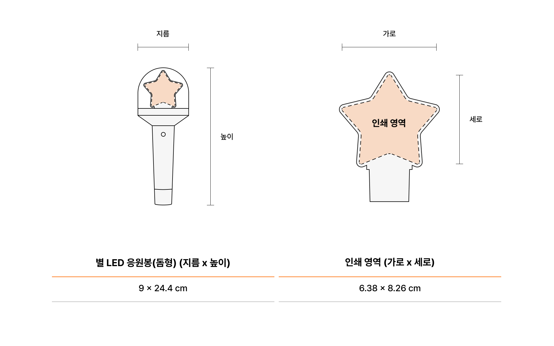 별 LED 응원봉 (돔형)-15가지 LED 컬러로 변경 가능한 응원봉이에요.   내 가수 위한 응원봉 만들기! 팬, 브랜드 프로모션 굿즈에 적합한 LED 응원봉. 15가지 컬러 LED 라이트로 실내 공연장, 야간 야구 커스텀 제작 상품, 마플