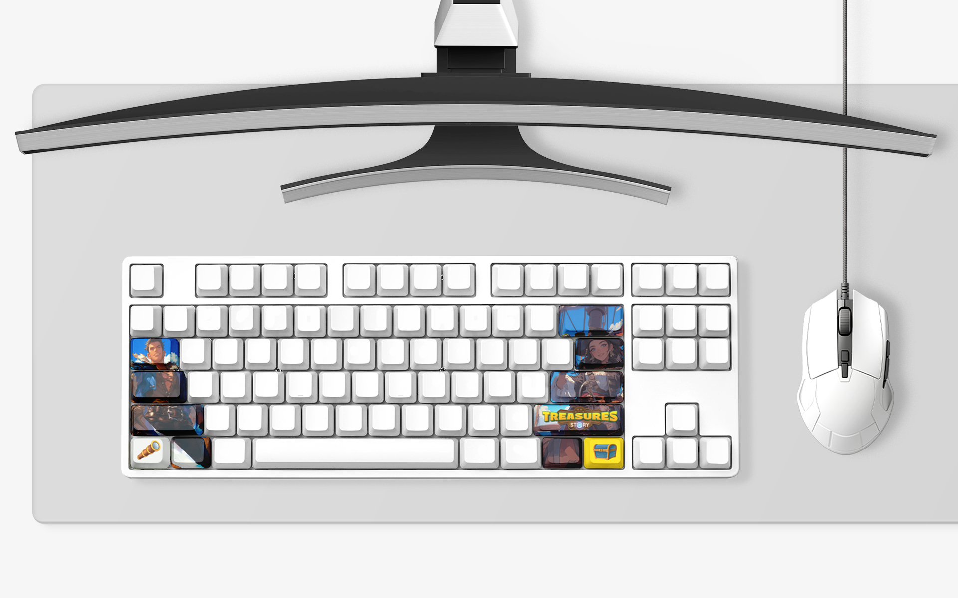 커스텀 풀 컬러 키캡 세트 (Right)-기계식 키보드의 왼쪽 영역(Backspace, ⧵, Enter, Shift, Menu, Ctrl)을 위한 전용 풀 전사 키캡 세트입니다. 기계식 키보드에 맞춘 커스텀 풀 전사 키캡 세트. 키캡과 틴케이스에 원하는 이미지를 선명하게 인쇄하고, 연결된 일러스트로 커스텀 제작하여 완성도 높은 데스크셋업을 즐기세요. 커스텀 제작 상품, 마플