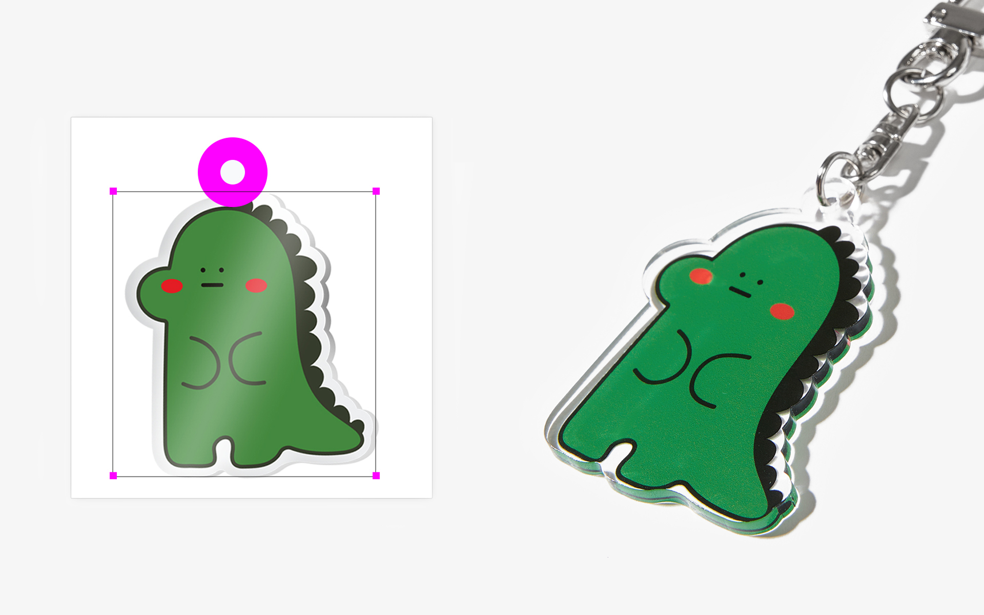 NFC 자유형 아크릴 키링 (글리터)-자유형 아크릴 키링에 NFC 칩을 삽입한 스마트 커스터마이징 굿즈입니다. 커스텀 가능한 자유형 아크릴 키링에 NFC 칩이 삽입된 스마트 굿즈입니다. 원하는 이미지와 링크를 담아 나만의 팬 굿즈, 브랜드 키링, 기념품으로 제작할 수 있습니다. 커스텀 제작 상품, 마플