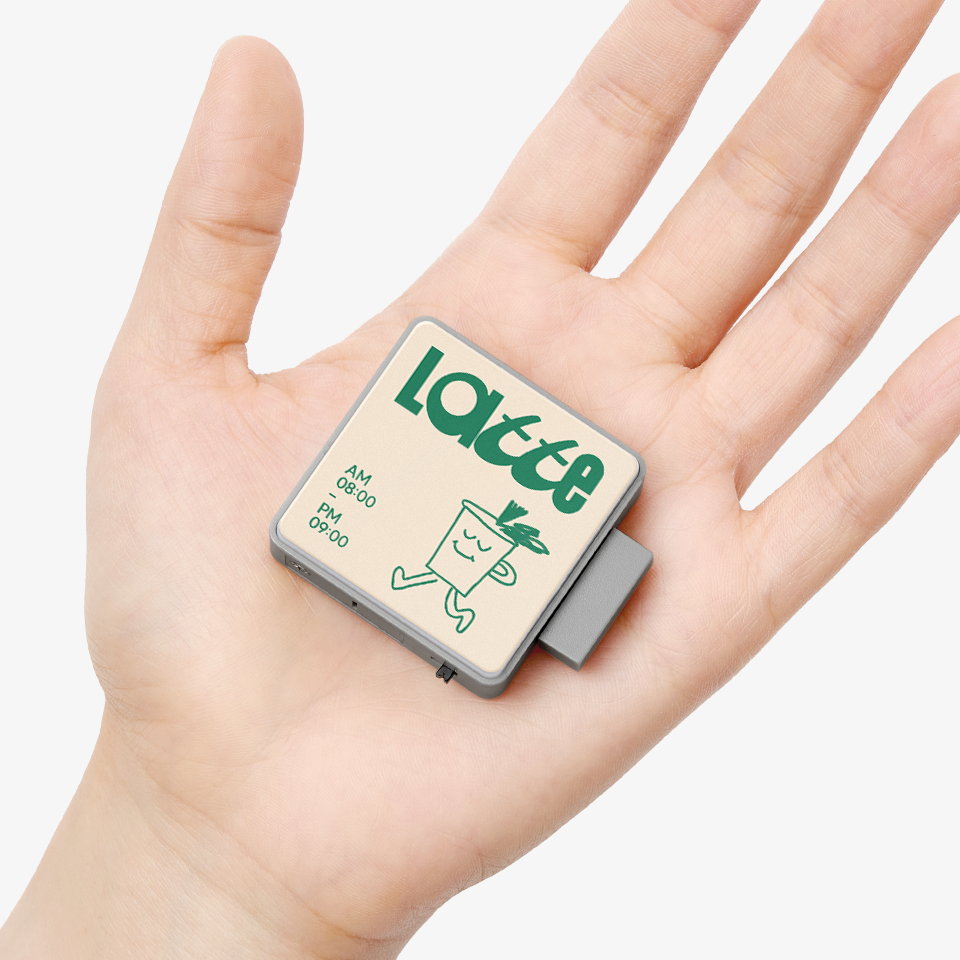 LED 미니 간판 자석. 한 손에 들어오는 작은 사이즈로 귀엽고 실용적인 브랜딩 아이템 커스텀 제작