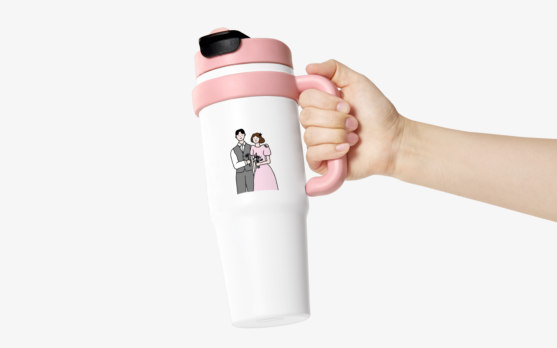 360도 풀컬러 인쇄로 사진이나 일러스트를 담을 수 있습니다. 단 1개부터 제작이 가능해 부담 없는 선물용 아이템으로 추천합니다.