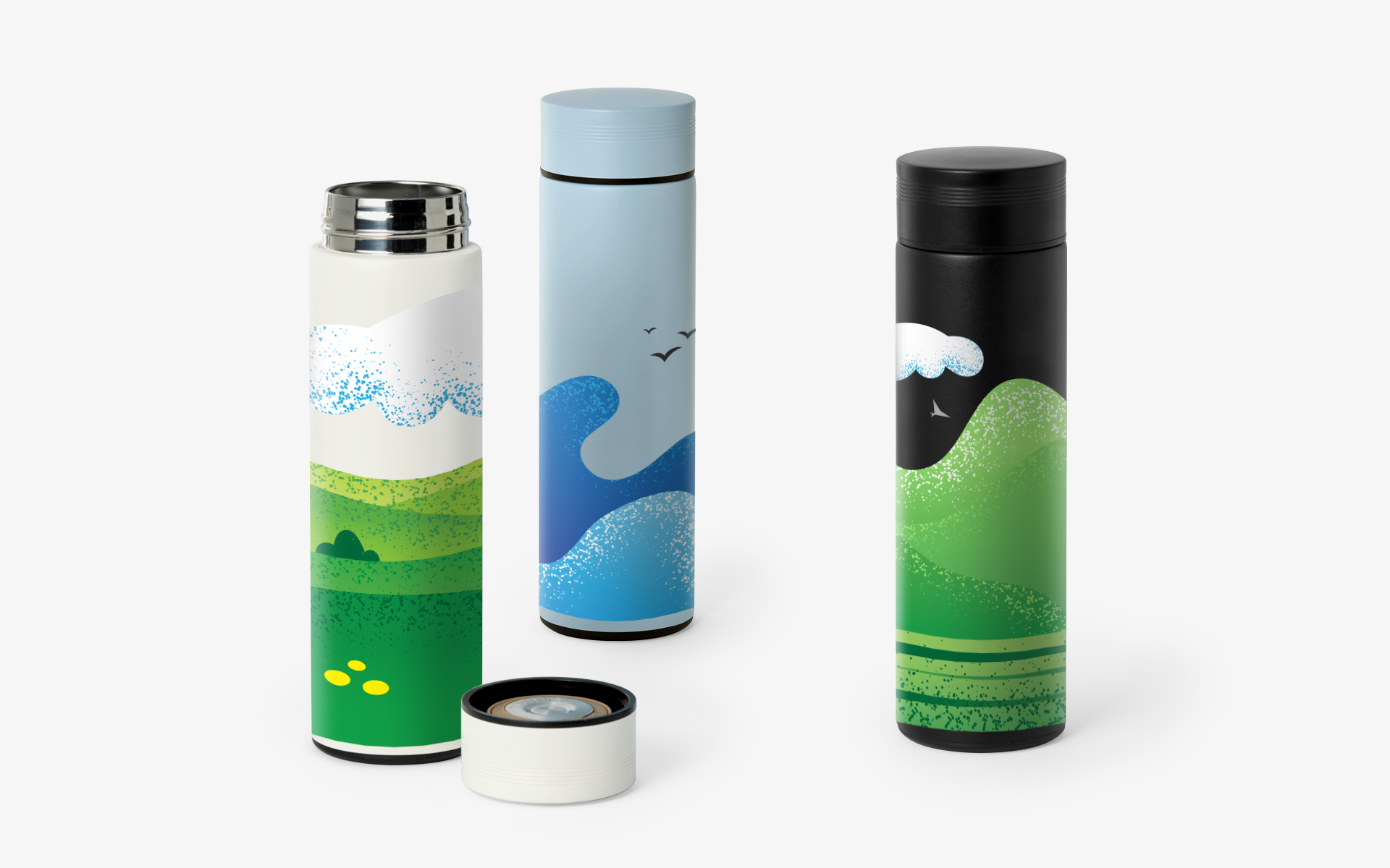 넓은 면적에 인쇄가 가능해 브랜드 아이덴티티를 가득 담을 수 있는 마플 커스텀 제작이 가능한 텀블러에요.