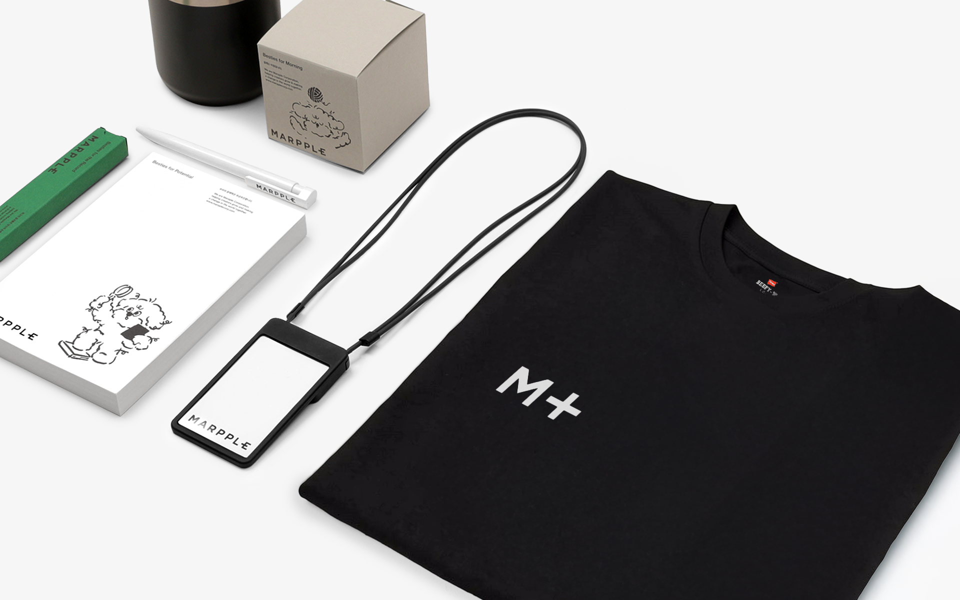 피그먼트 오버핏 티셔츠 커스텀 제작 신규 입사자를 위한 웰컴 키트 브랜드 굿즈 세트 구성