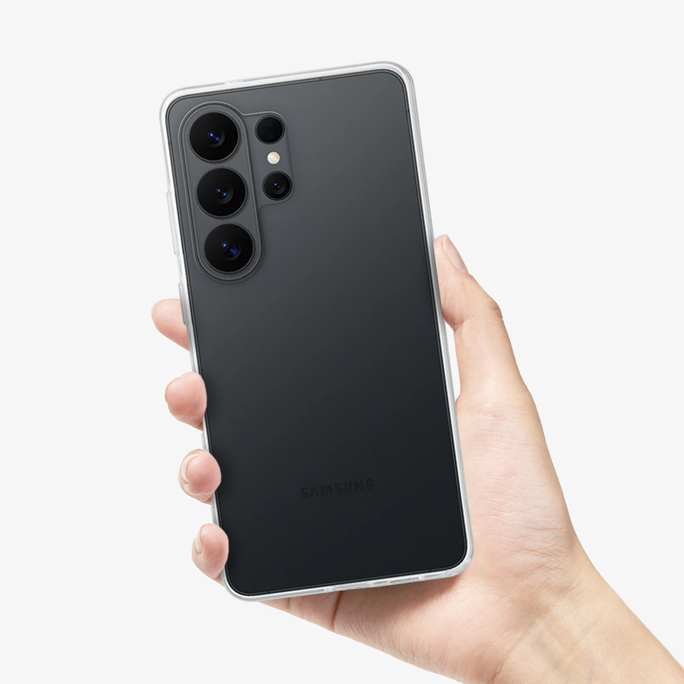 깔끔한 그립감과 최적의 완벽한 핏감을 제공하는 마플 커스텀 제작 갤럭시 S21 플러스 젤리케이스 (투명)