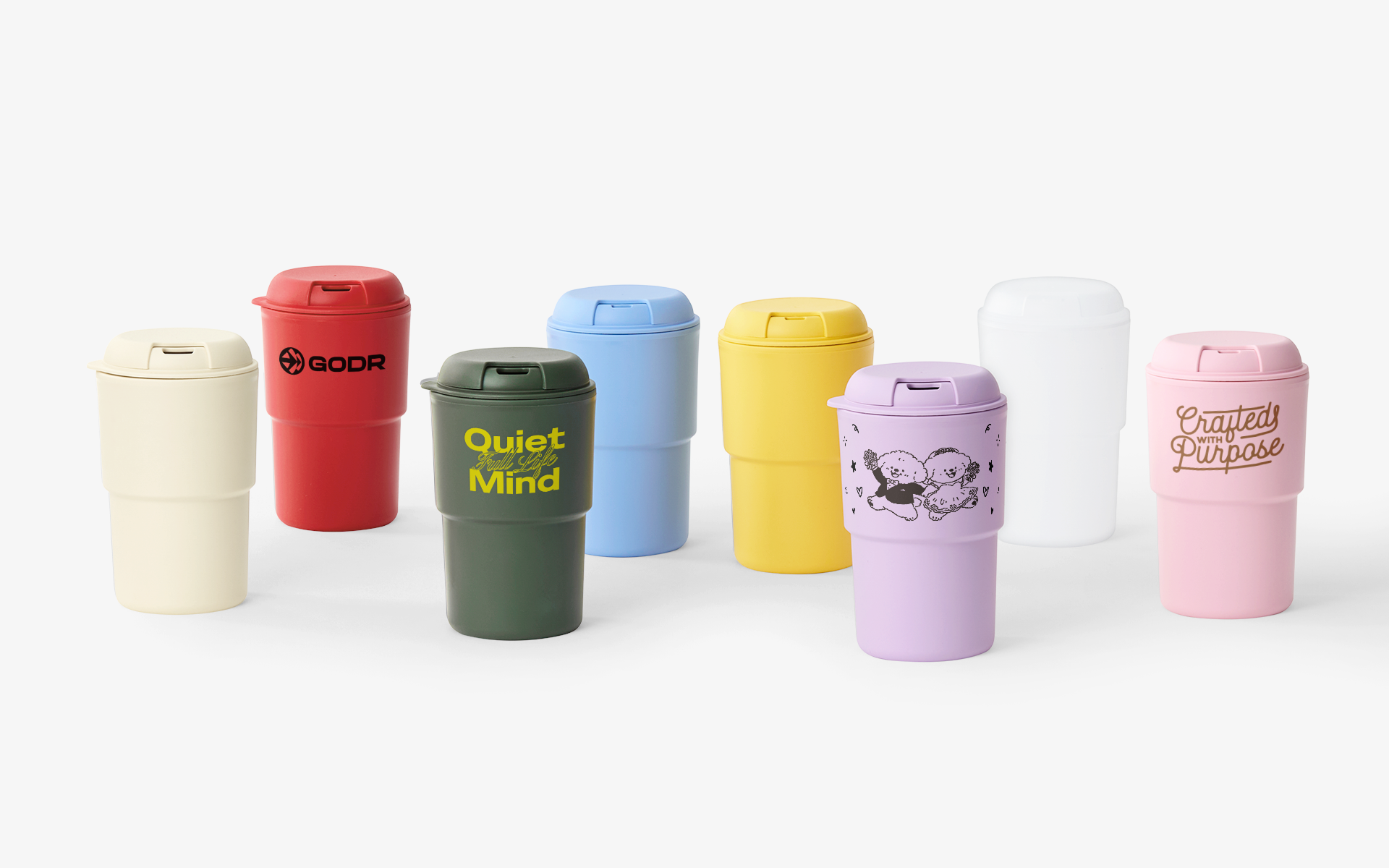 핸디형 더블월 구조와 회전식 3-way 리드를 적용한 리유저블 텀블러