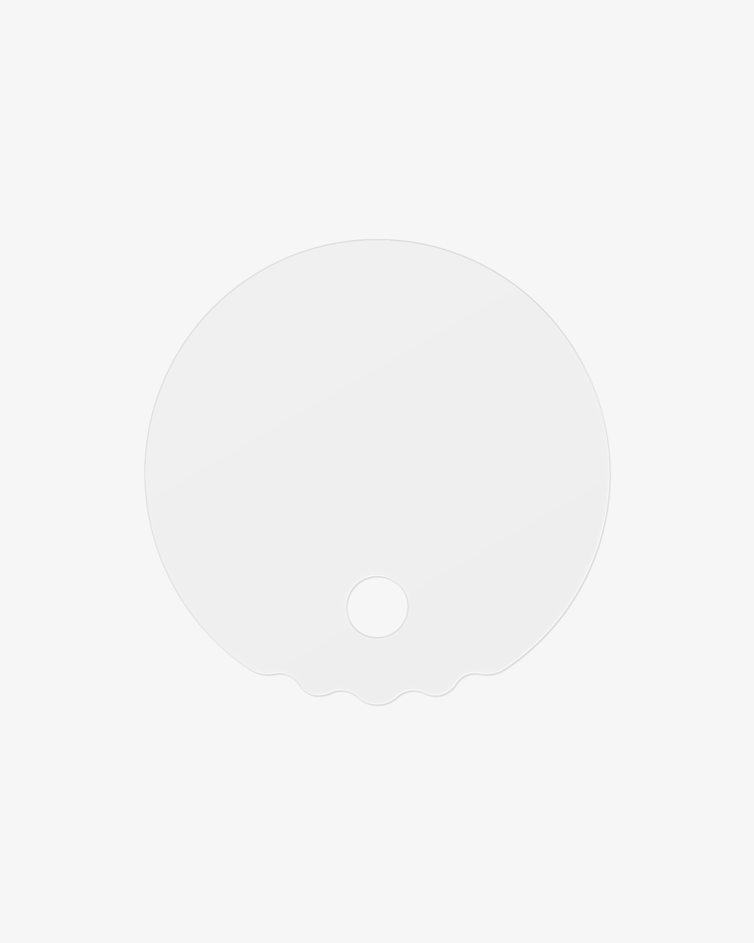 원형 파도 반투명 부채
