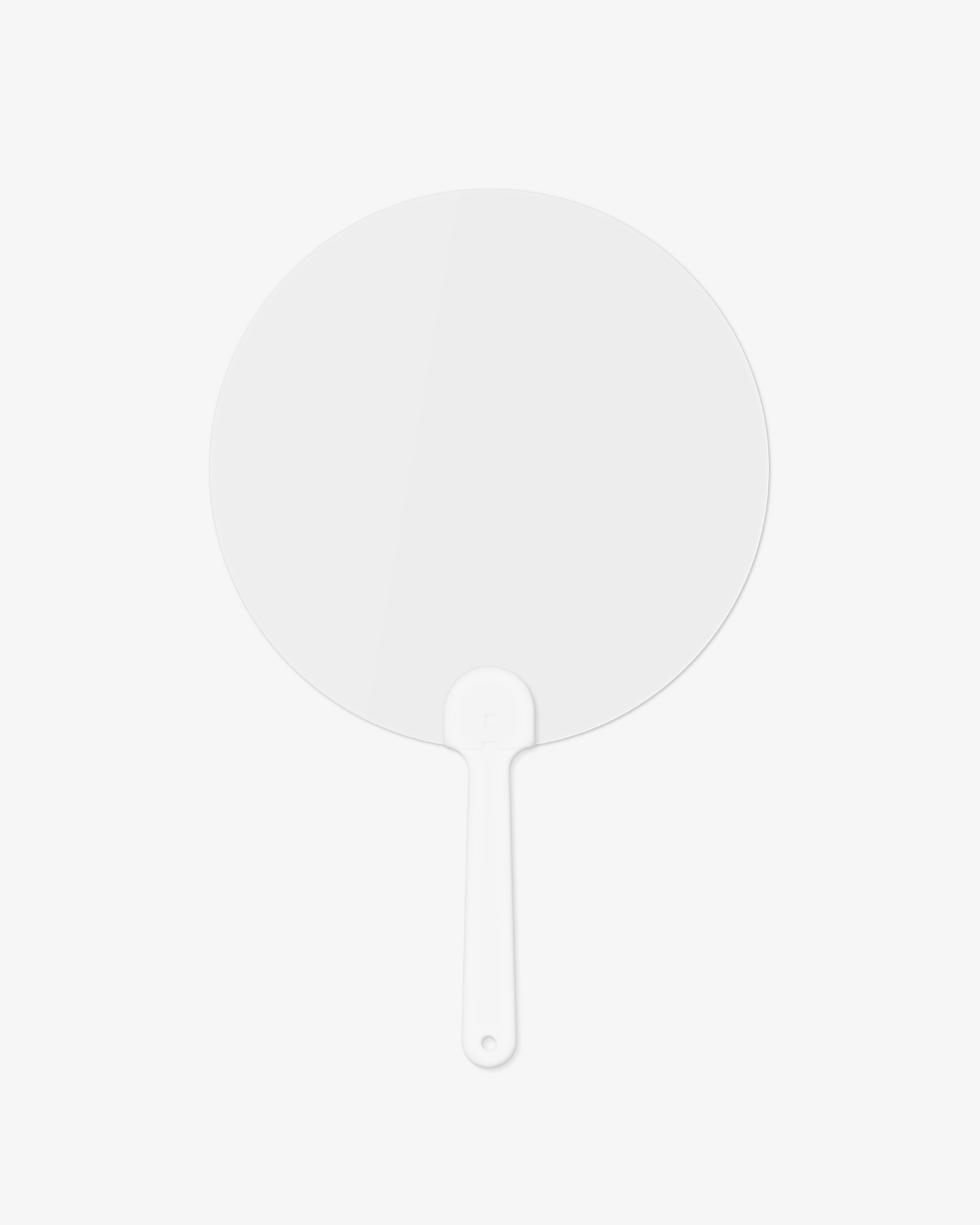 Round Clear Handle Fan