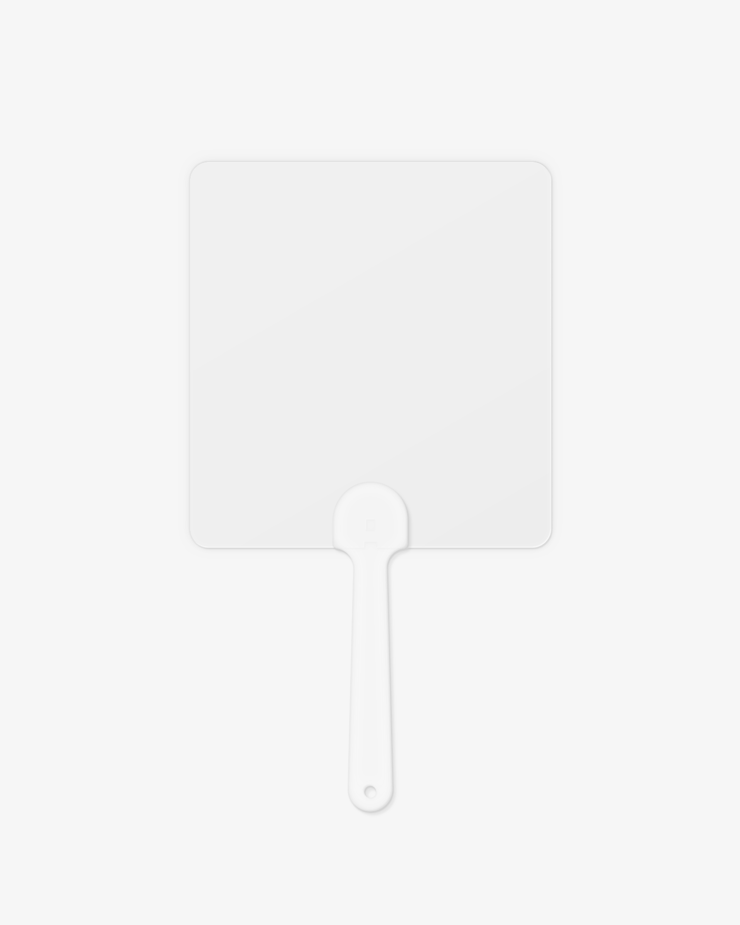 Square Frosted Handle Fan